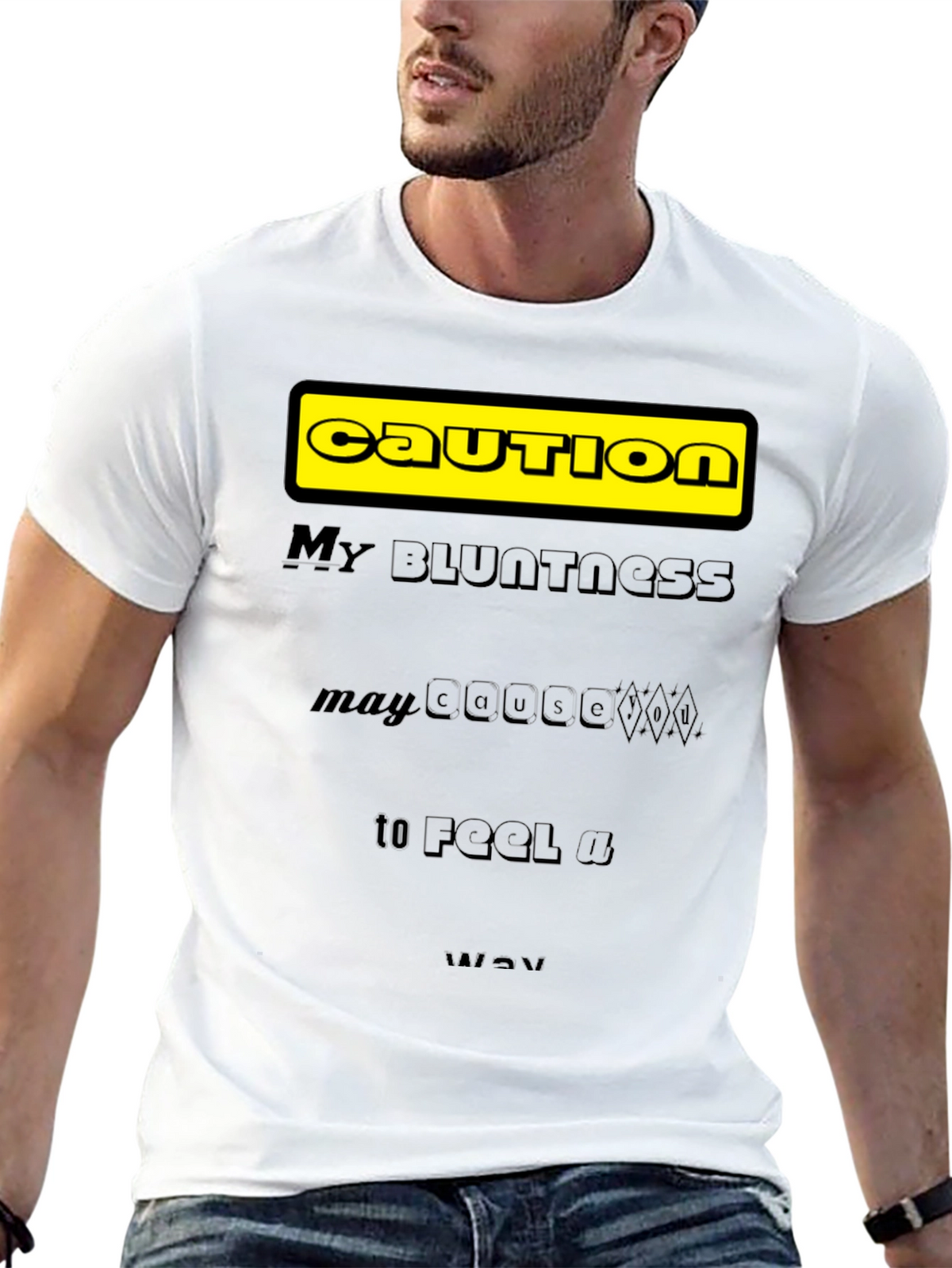 Caution: My Bluntness Black T-Shirt