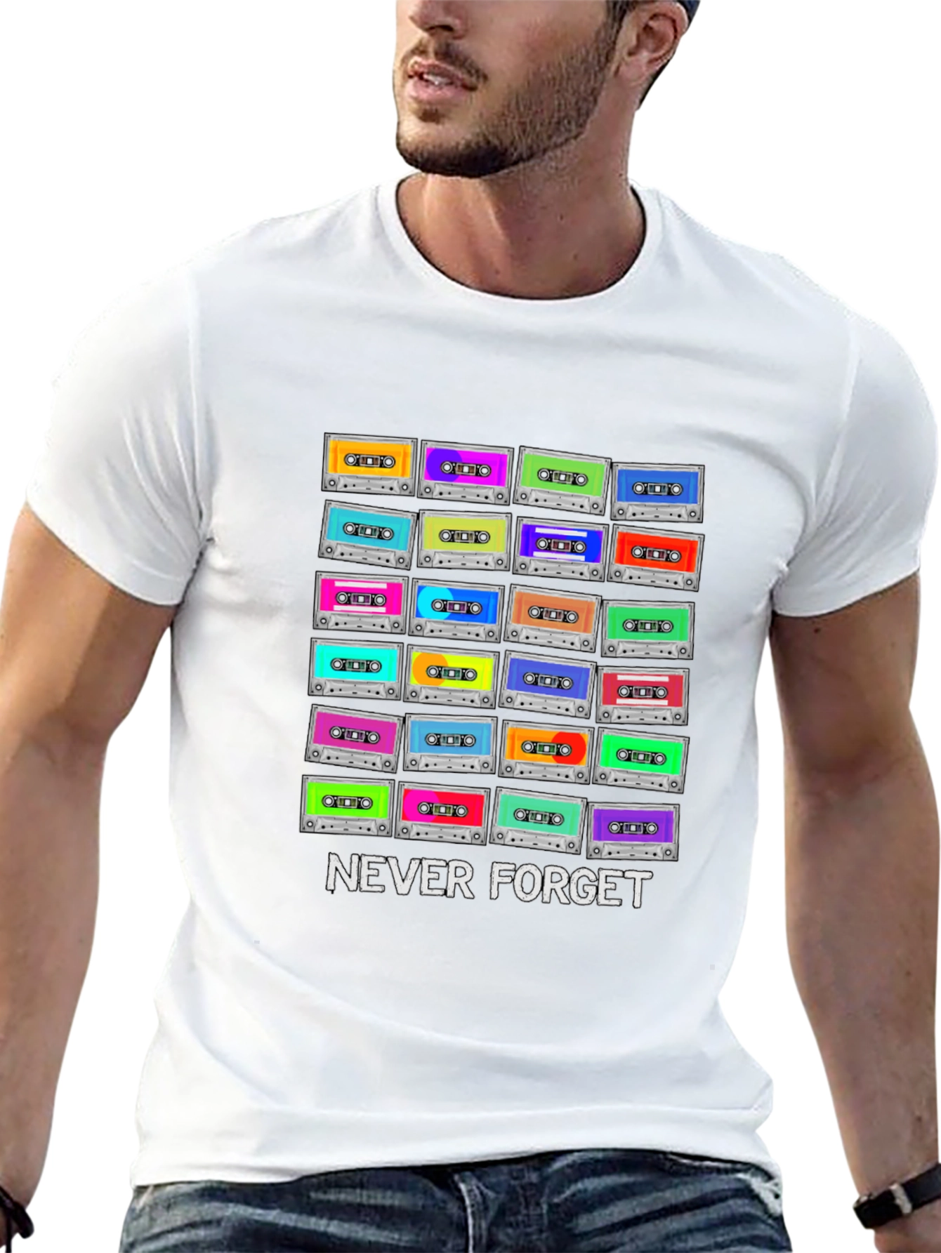 Retro Cassette Tape T-Shirt - Never Forget