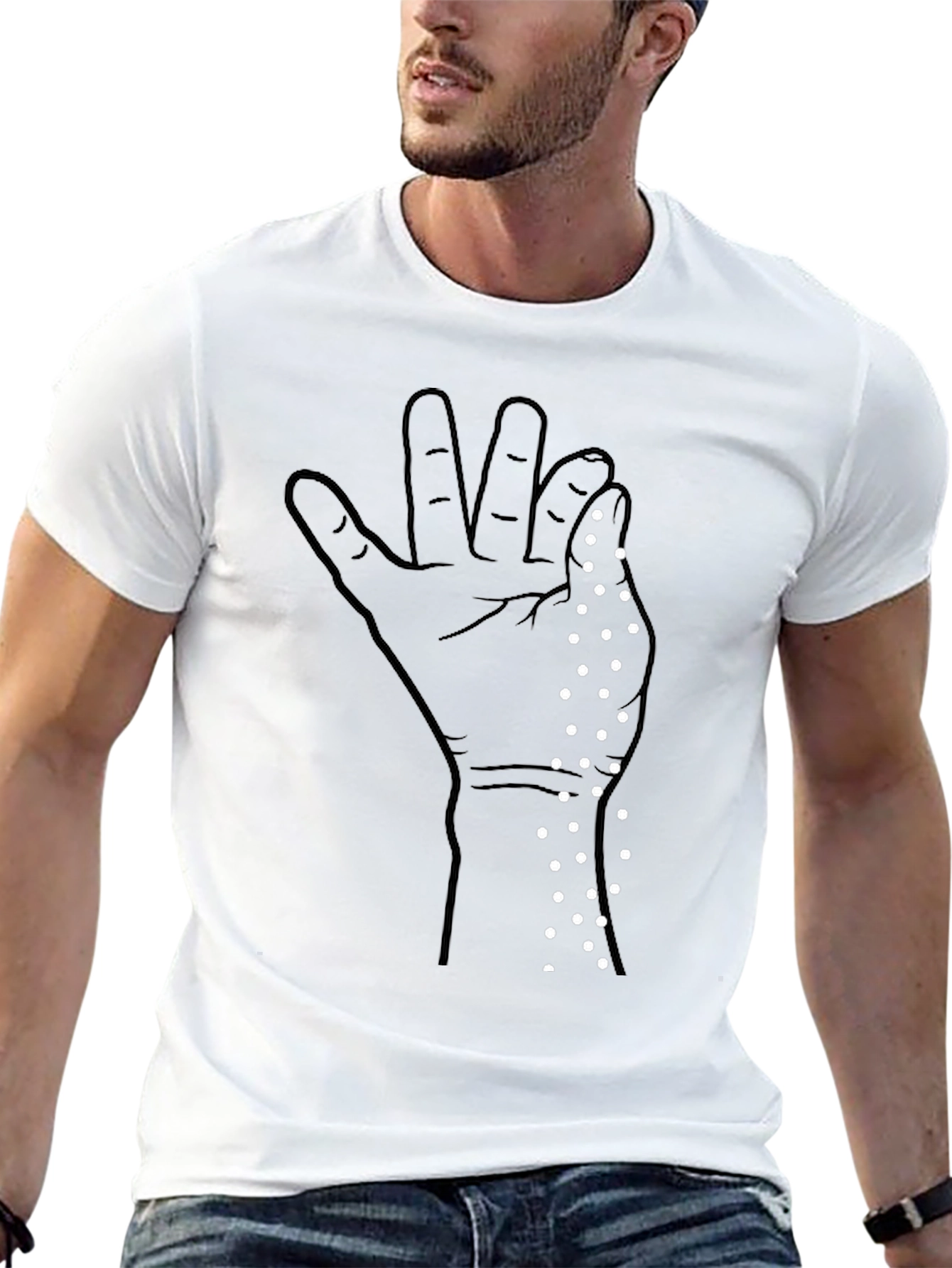 Salt Bae Hand Gesture Graphic Tee - Black