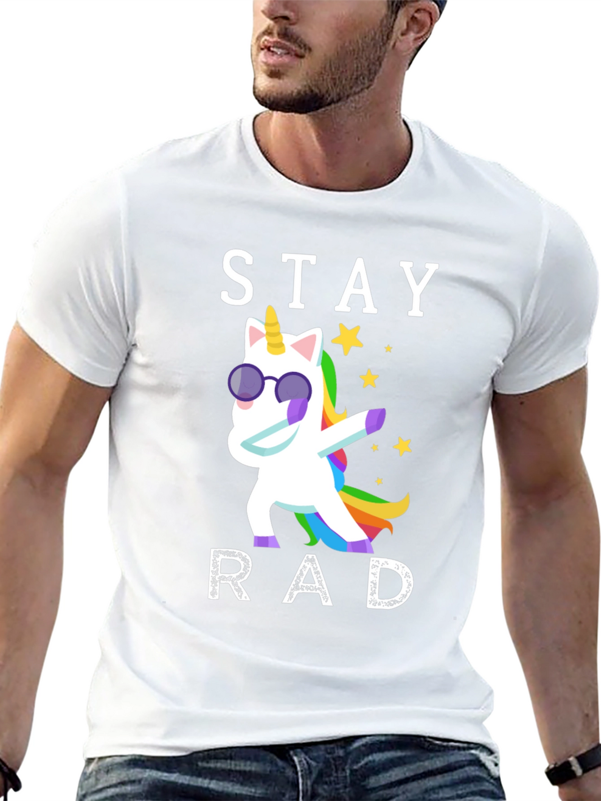 Stay Rad Unicorn Graphic T-Shirt
