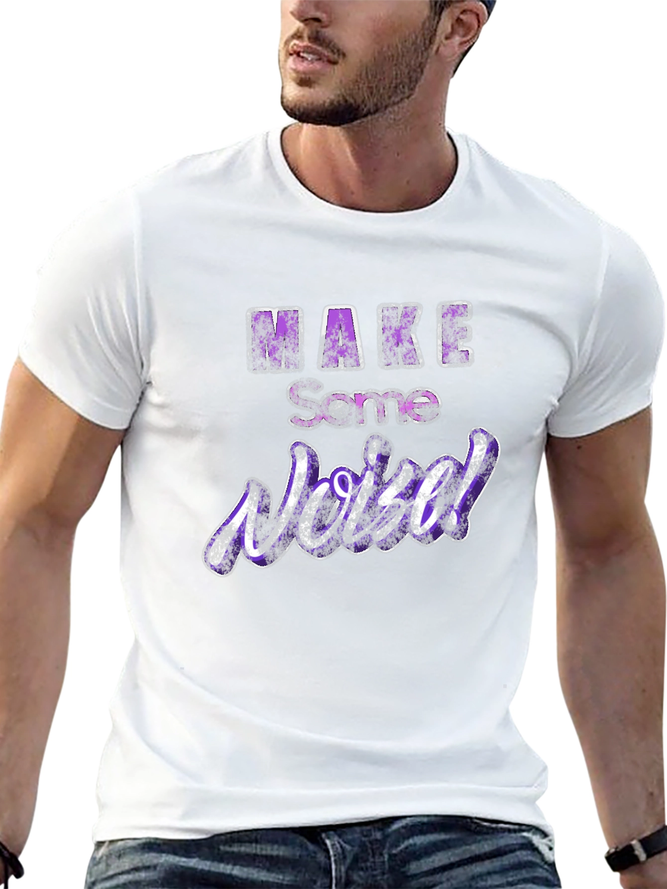 Make Some Noise Black Graphic Tee