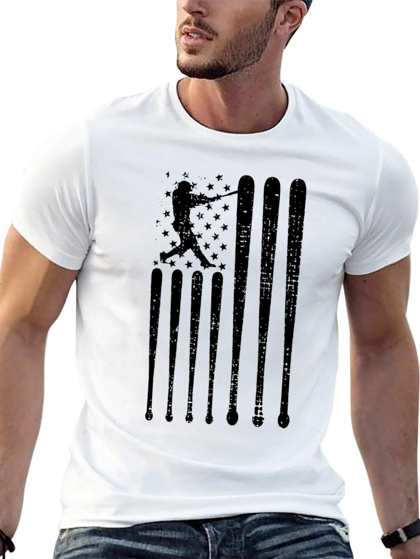 Baseball Flag Graphic T-Shirt
