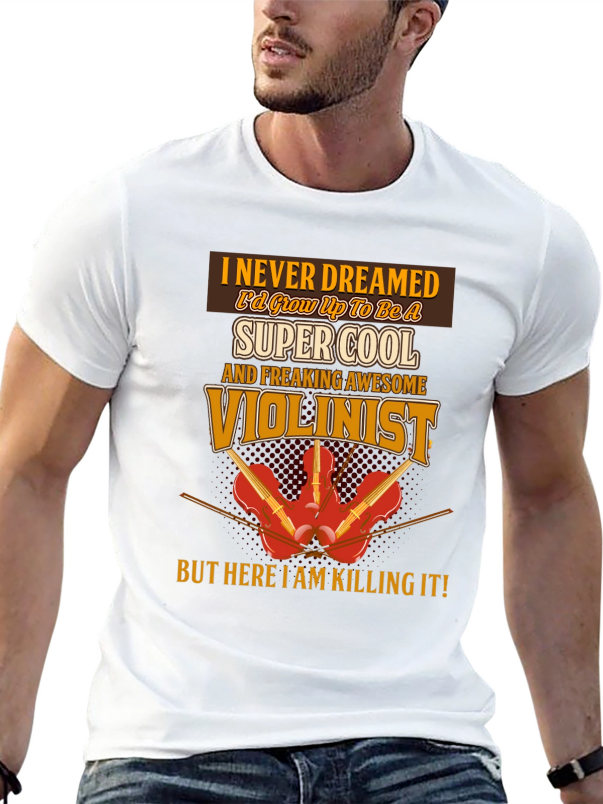 Cool Violinist T-Shirt: Musician Novelty Tee