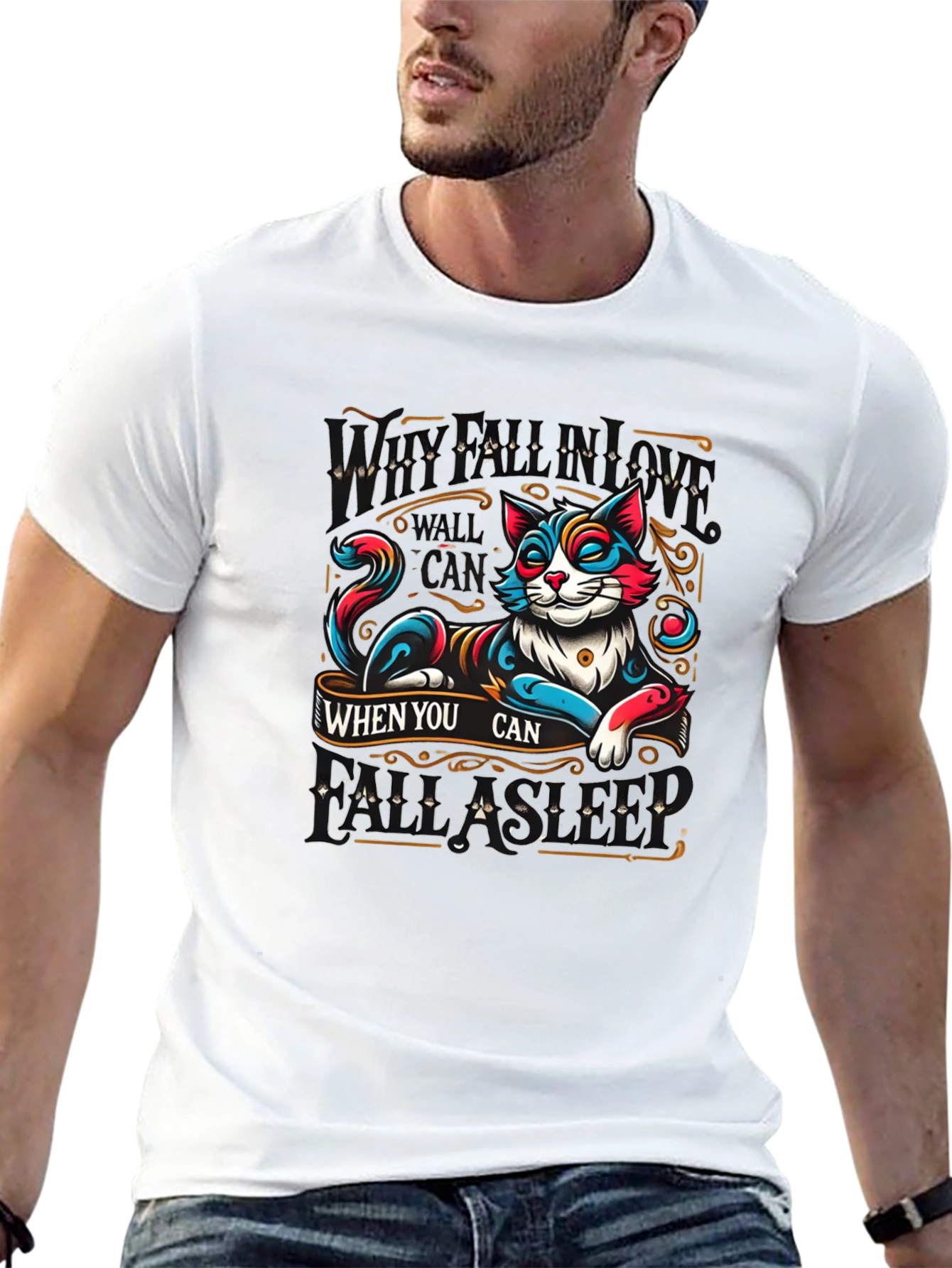 Chill Cat Graphic T-Shirt - Relax When You Can