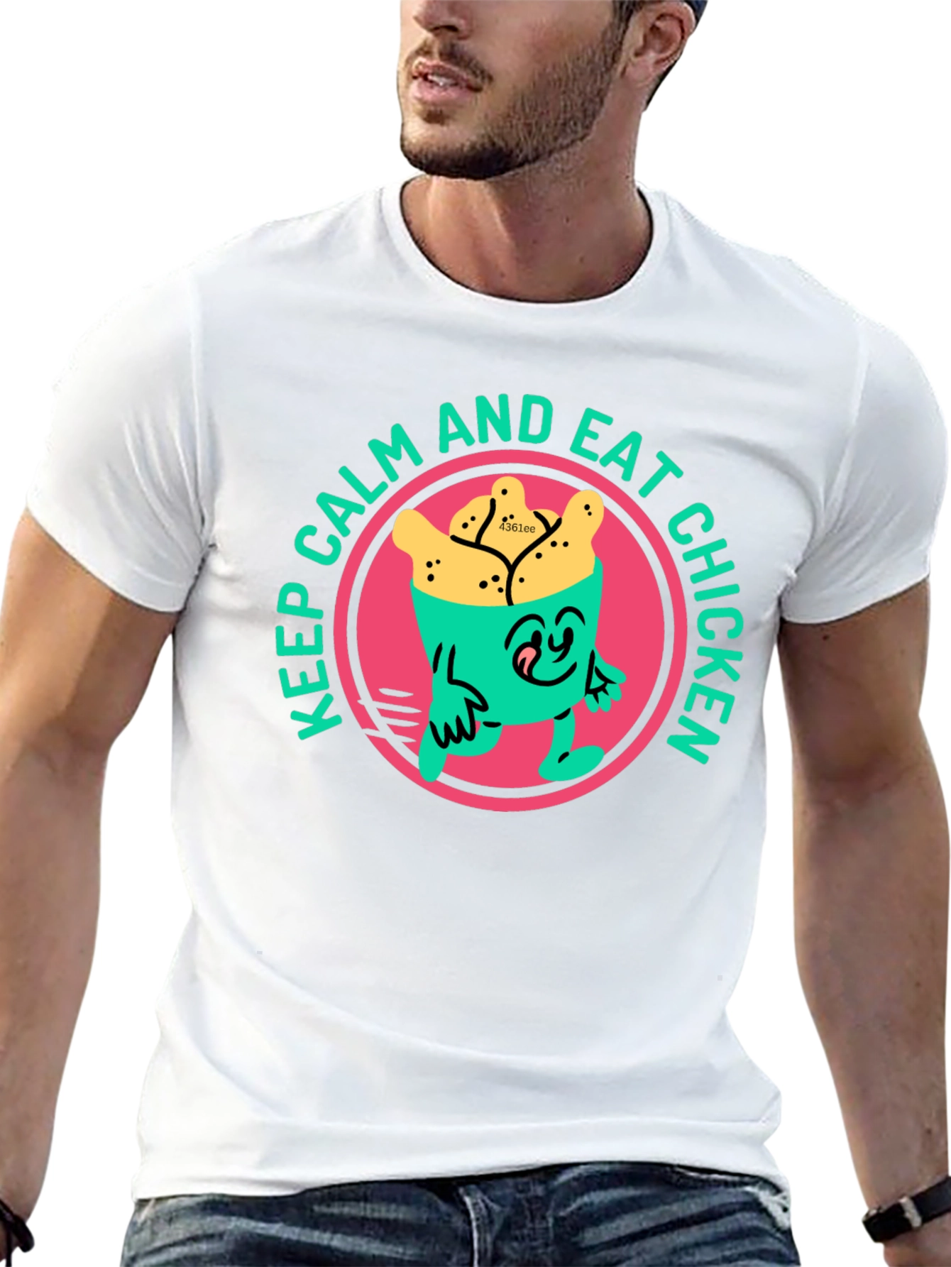 Keep Calm and Eat Chicken T-Shirt Fun Novelty Tee