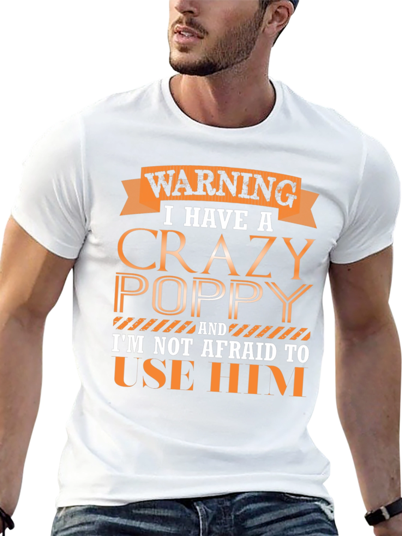 Crazy Poppy Graphic Tee - Gift for Grandfathers