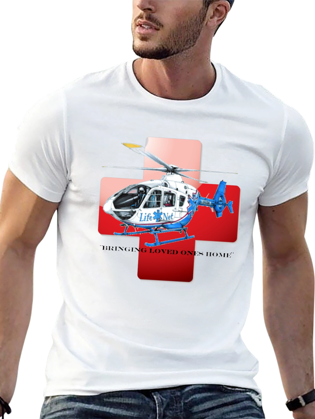 Life Net Helicopter Graphic Tee