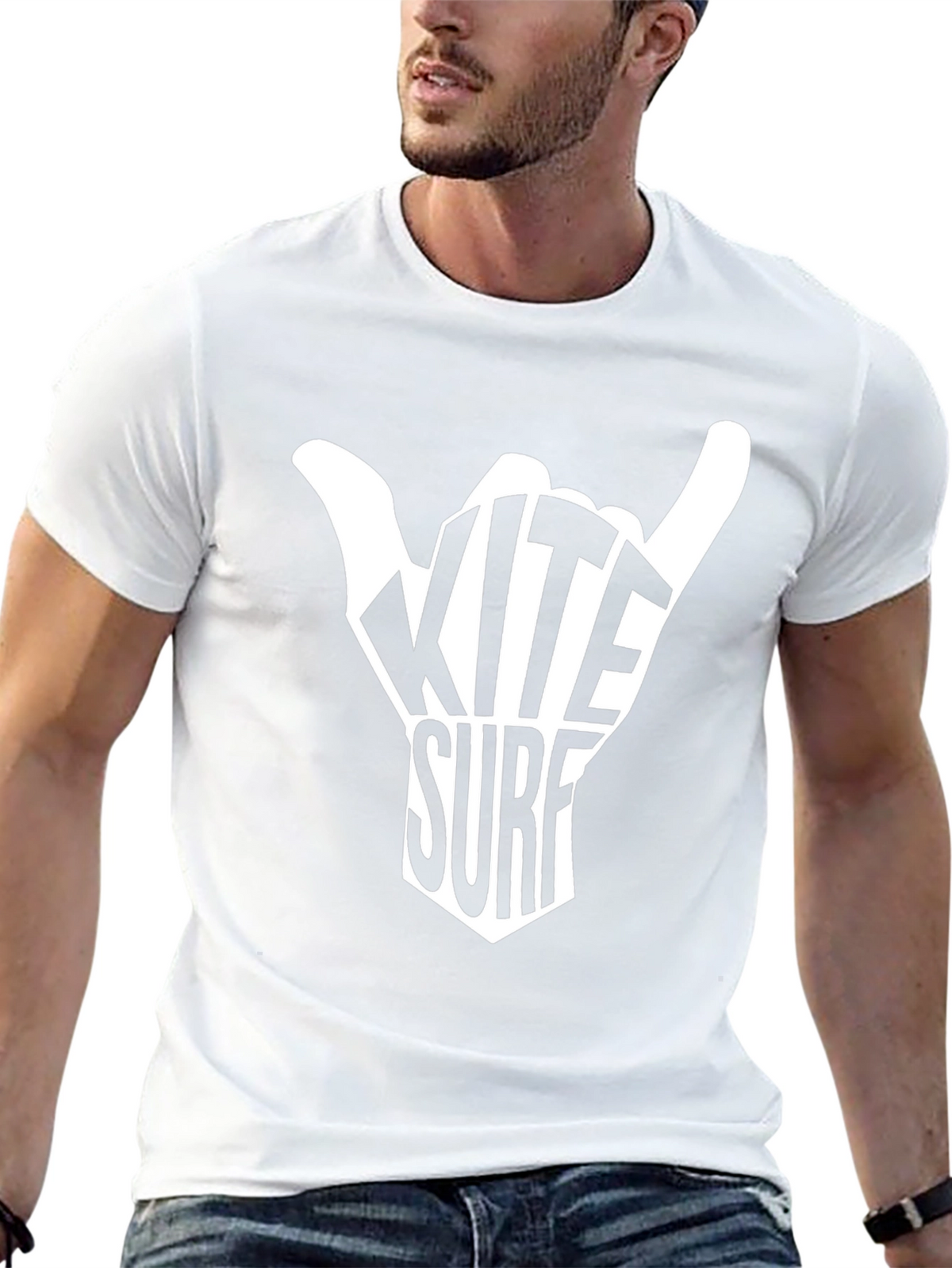 Kite Surf Graphic T-Shirt - Black