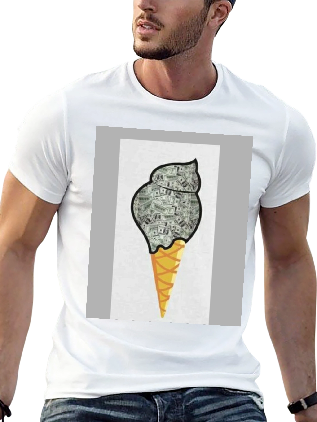 Money Ice Cream Graphic Tee - Black