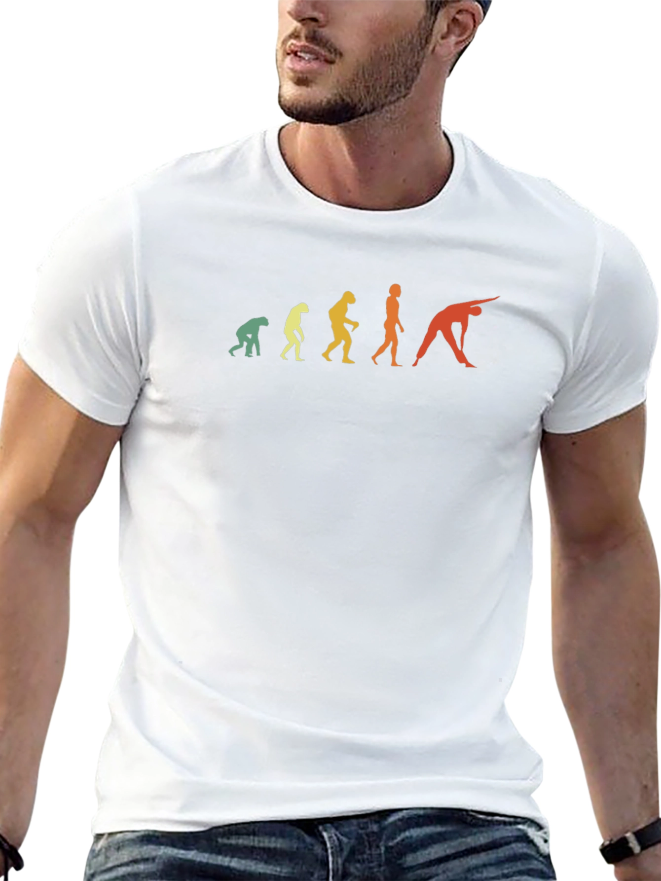 Evolution Yoga T-Shirt - Funny Human Pose Tee