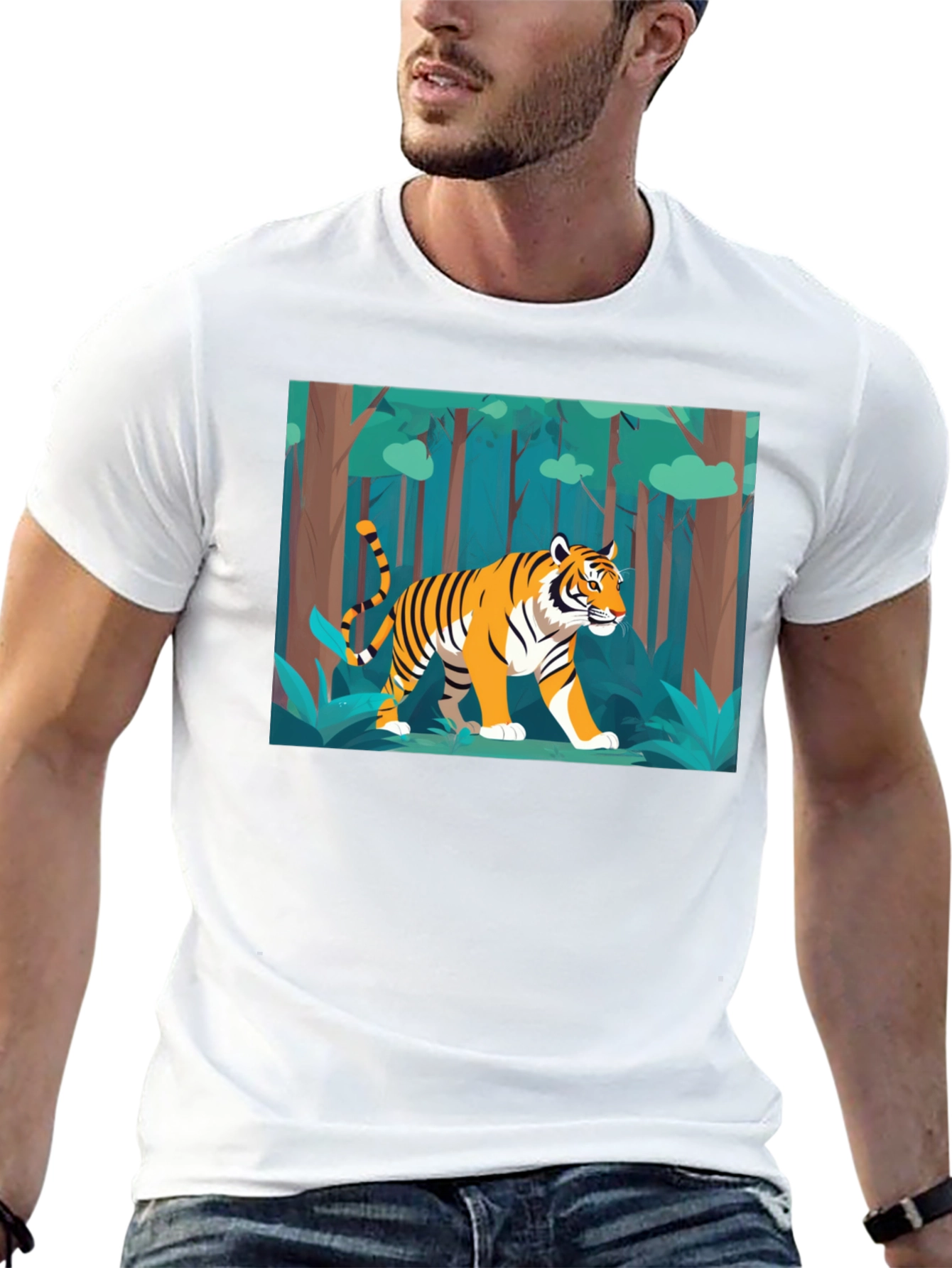 Tiger Graphic Black T-Shirt