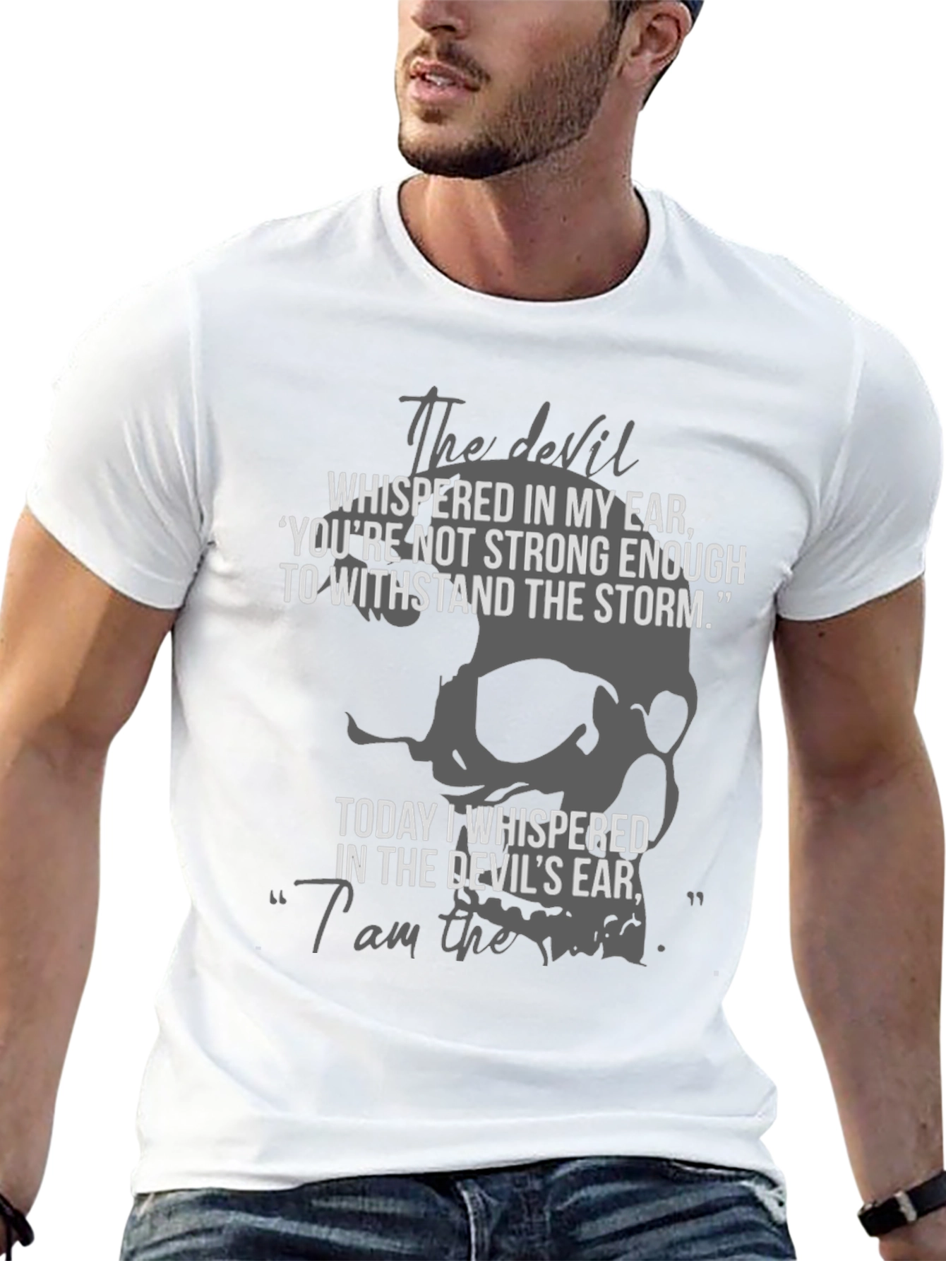 The Devil T-Shirt - Storm Skull Graphic Tee