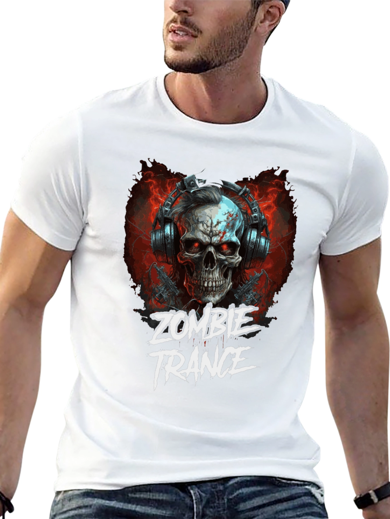 Zombie Trance Graphic T-Shirt - Dark Humor Tee