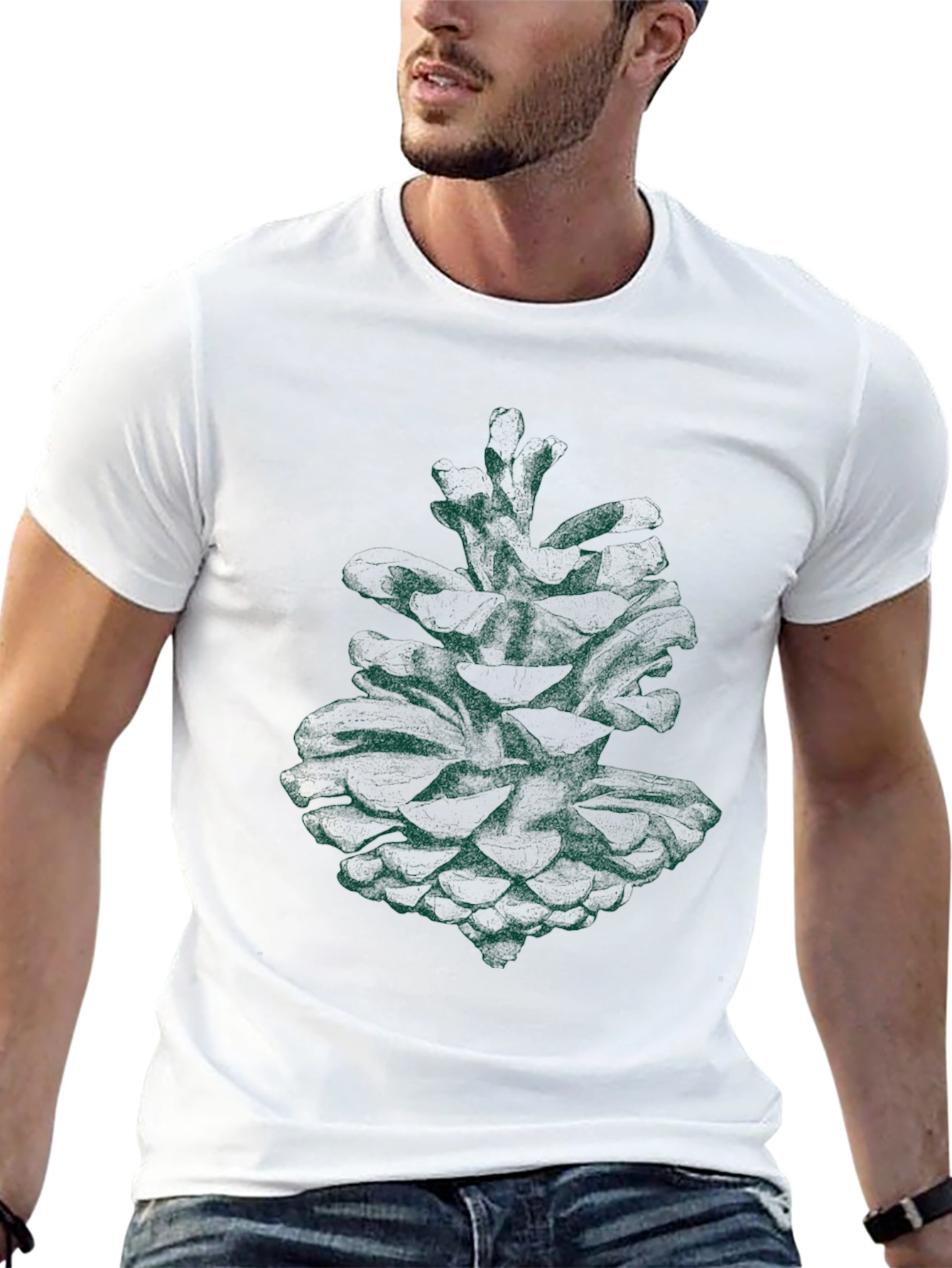 Pine Cone Graphic T-Shirt - Nature Inspired Tee