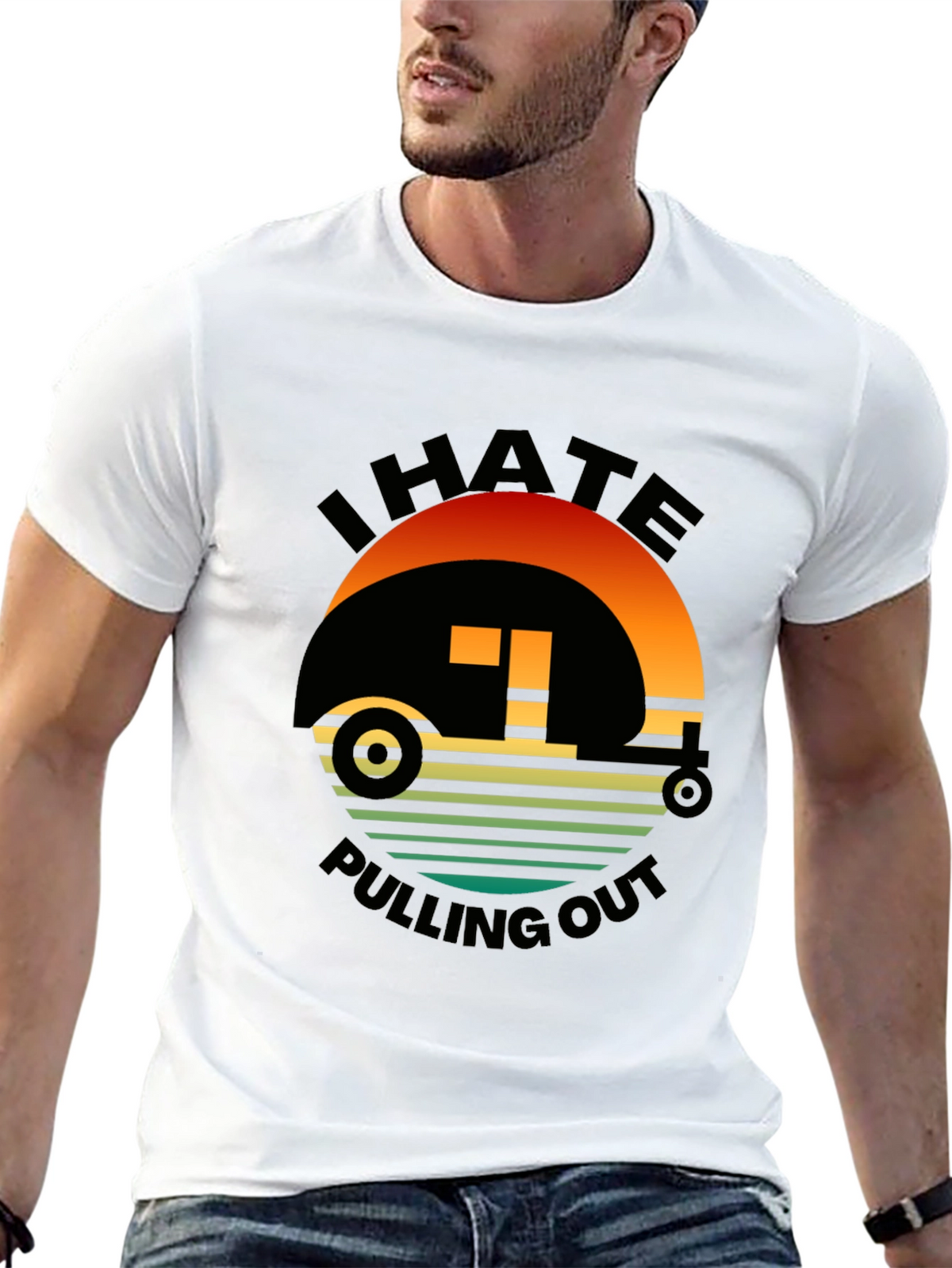 Funny Camping T-Shirt: I Hate Pulling Out RV Tee
