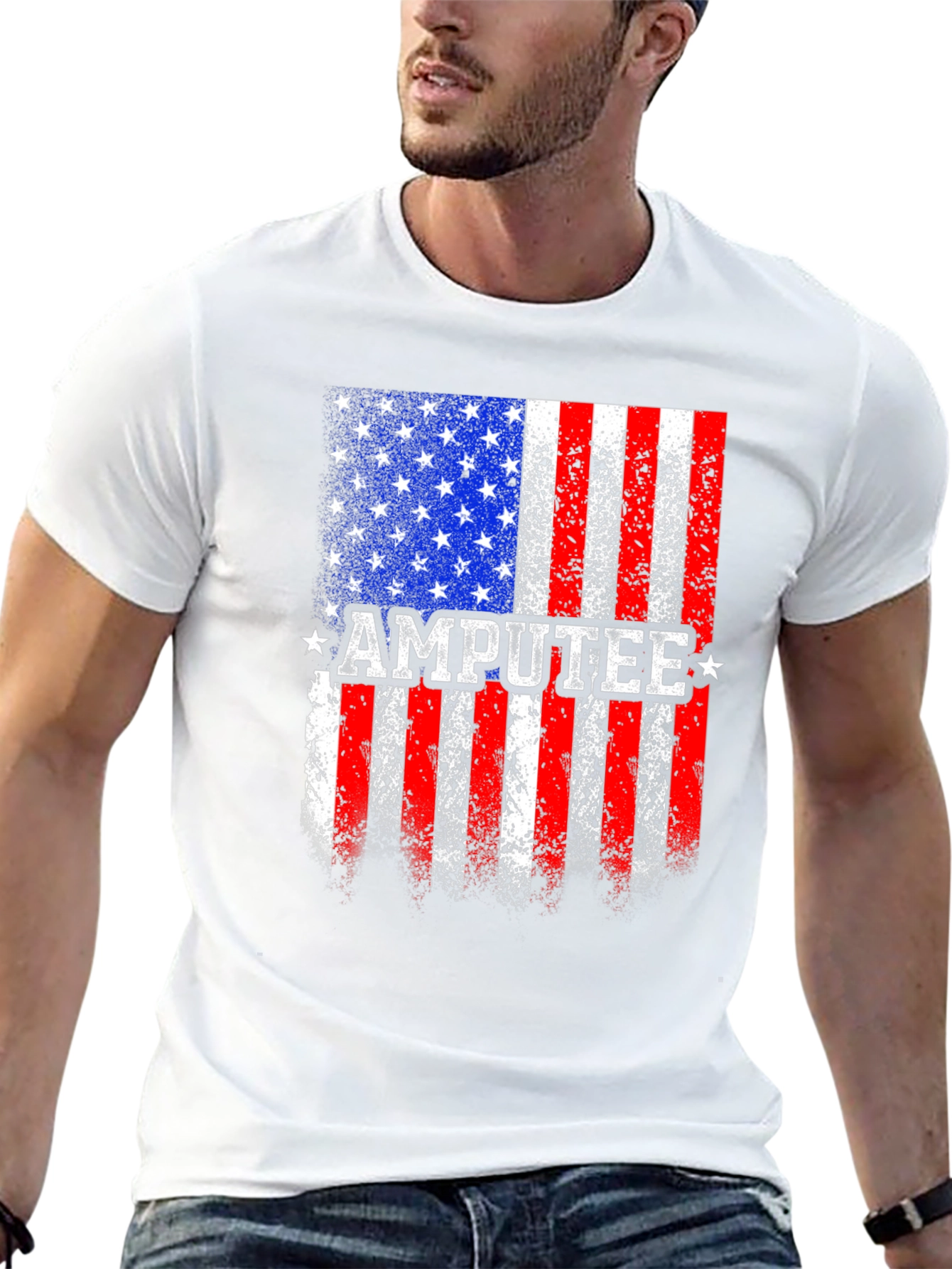 Amputee American Flag T-Shirt - Patriotic Pride Tee