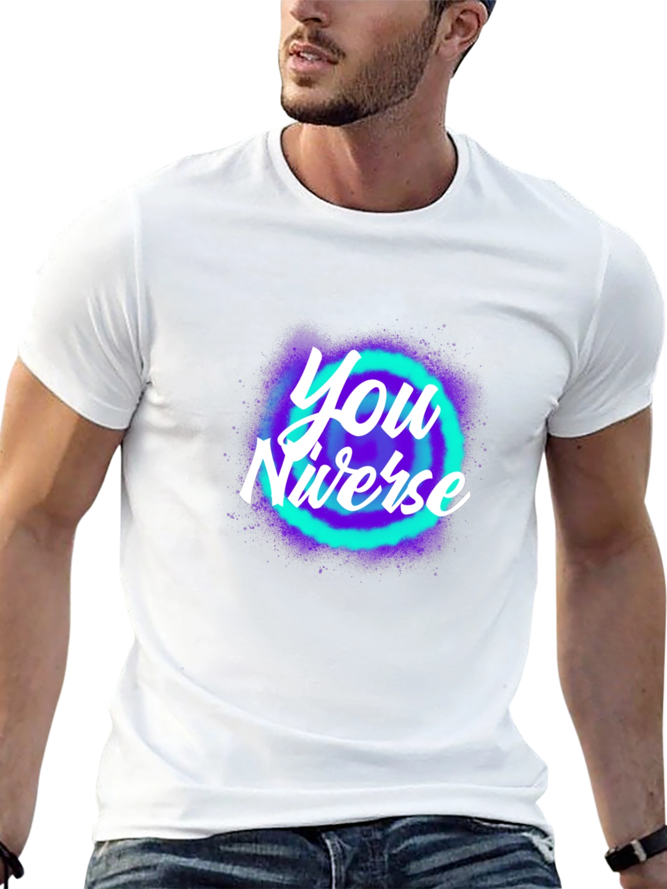 You Niverse Graphic T-Shirt - Trendy Black Tee
