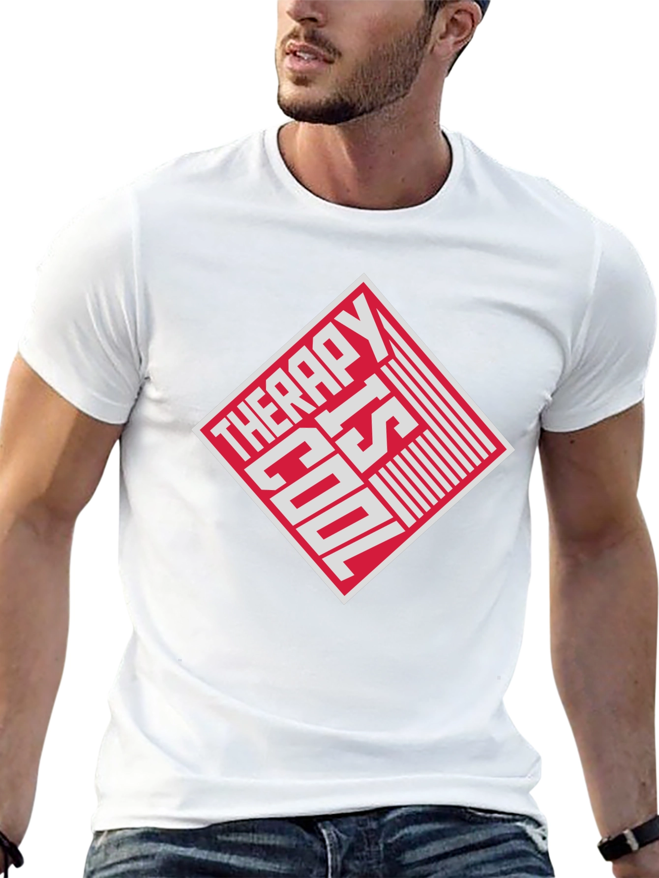 Therapy Is Cool Graphic Tee - Black