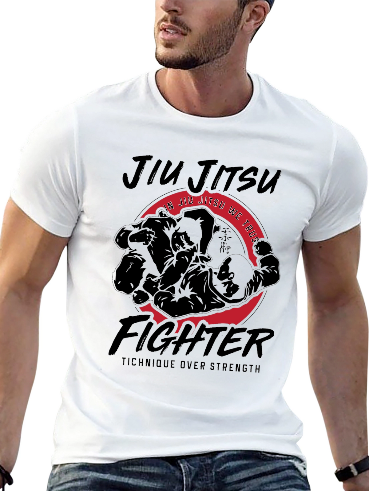Jiu Jitsu Fighter Tee - Technique Over Strength