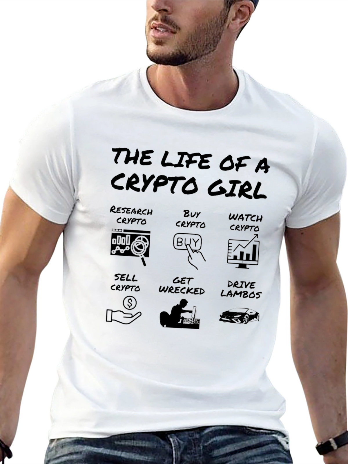 Crypto Girl T-Shirt - Funny Cryptocurrency Trading Tee