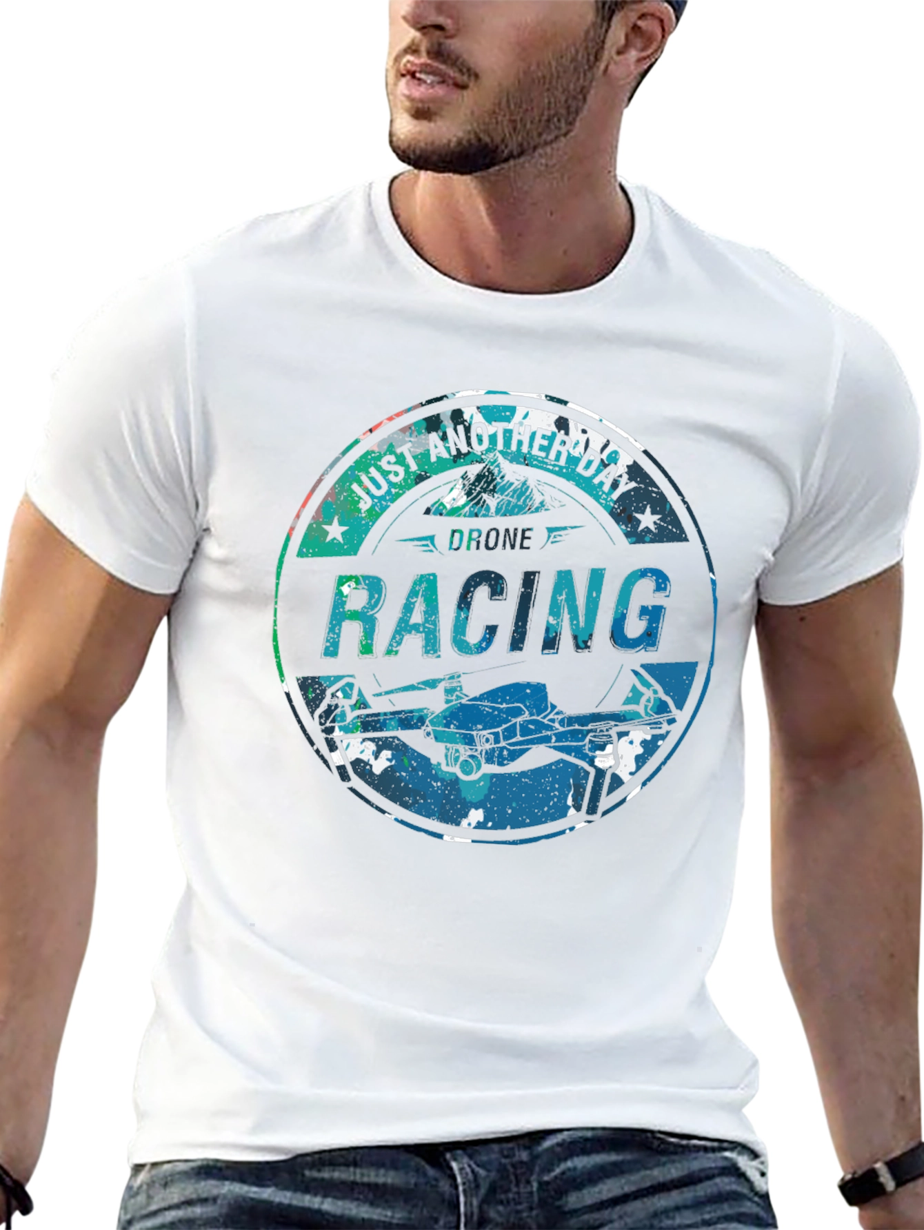 Drone Racing T-Shirt - Just Another Day Design