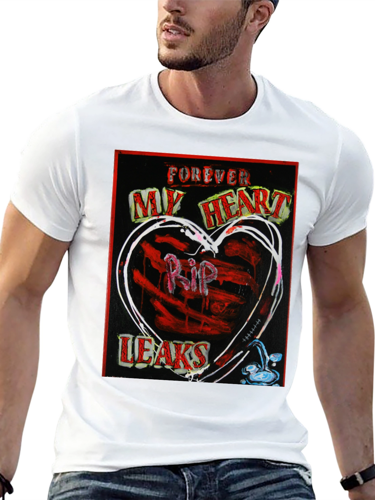 RIP Heart Leaks Graphic Tee