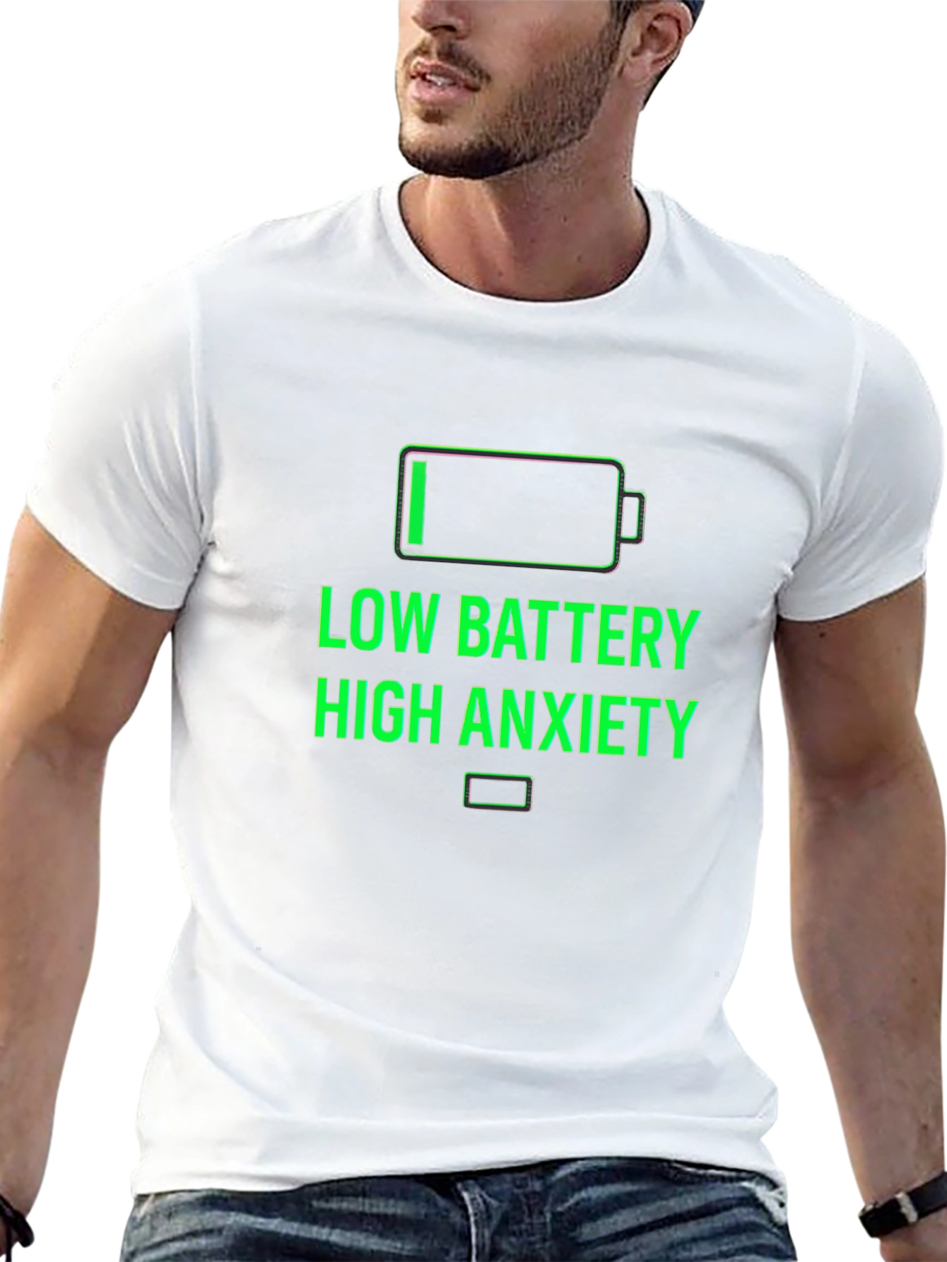 Low Battery High Anxiety Graphic T-Shirt
