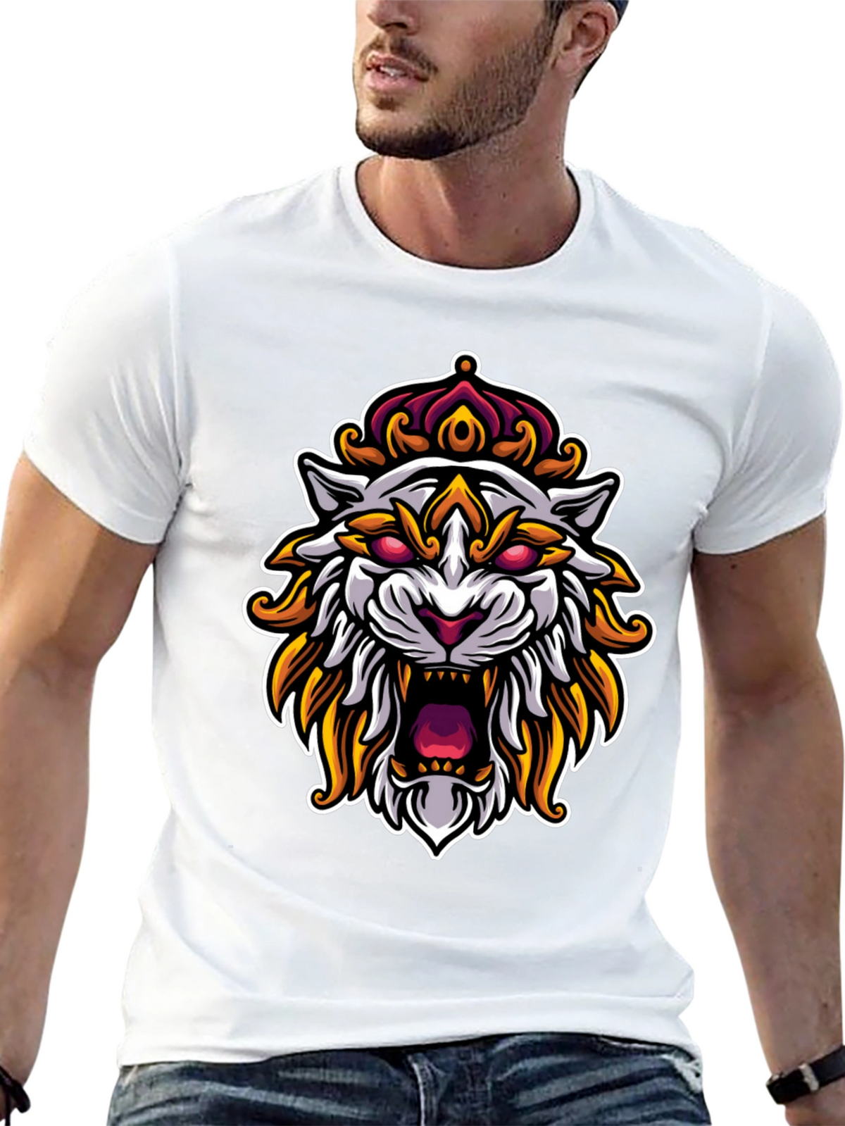 King Tiger Graphic T-Shirt - Black