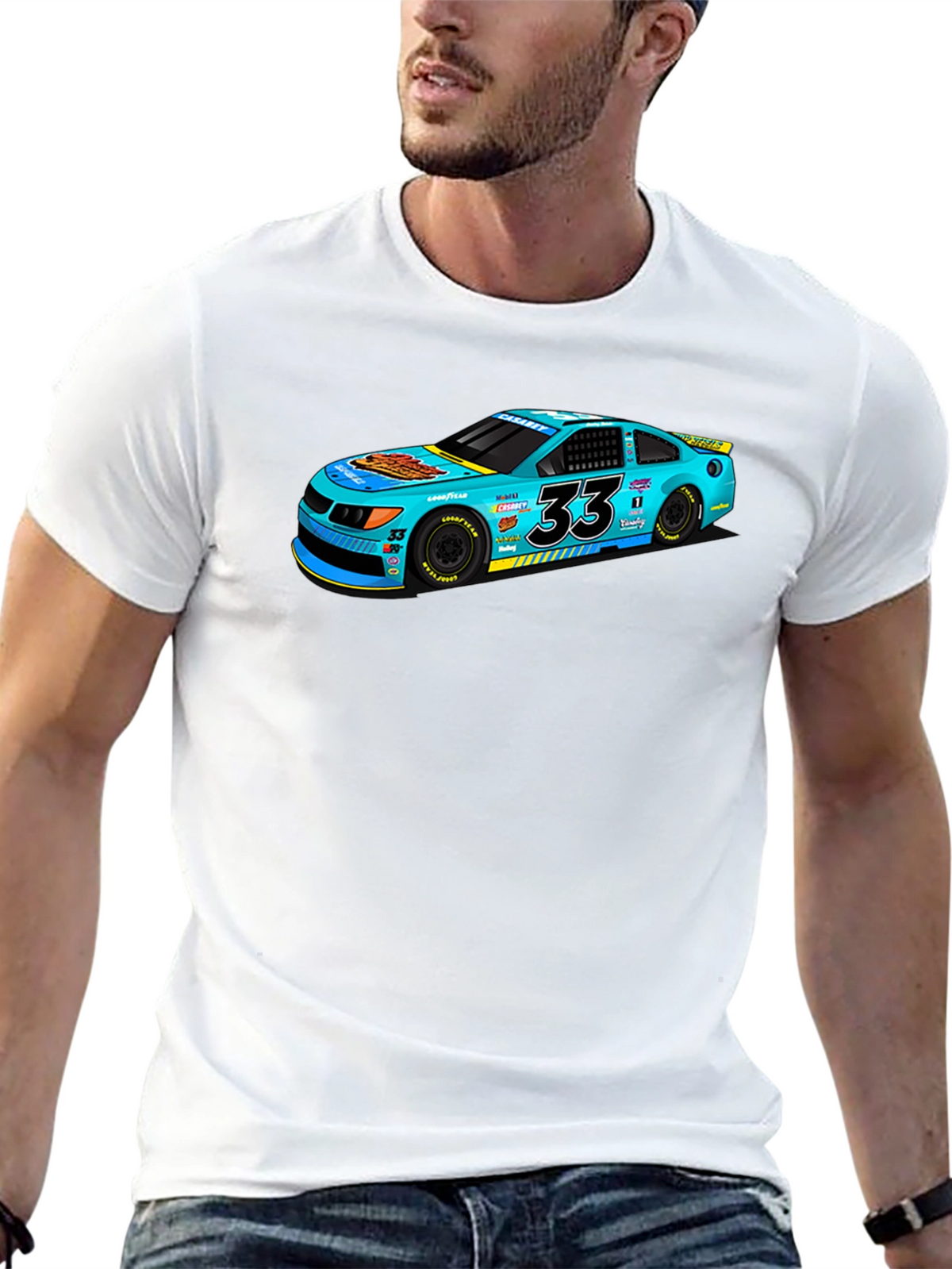 Racing Car Graphic Tee - Mens Black T-Shirt