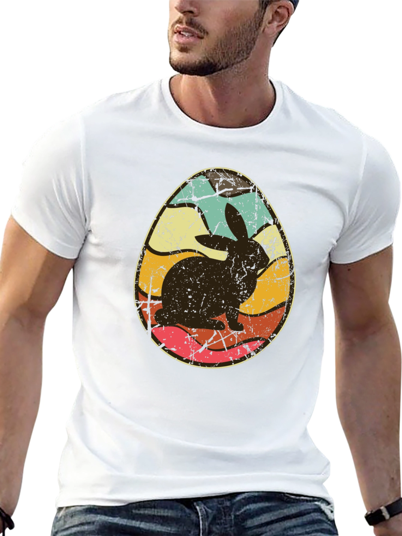 Retro Easter Bunny Egg T-Shirt