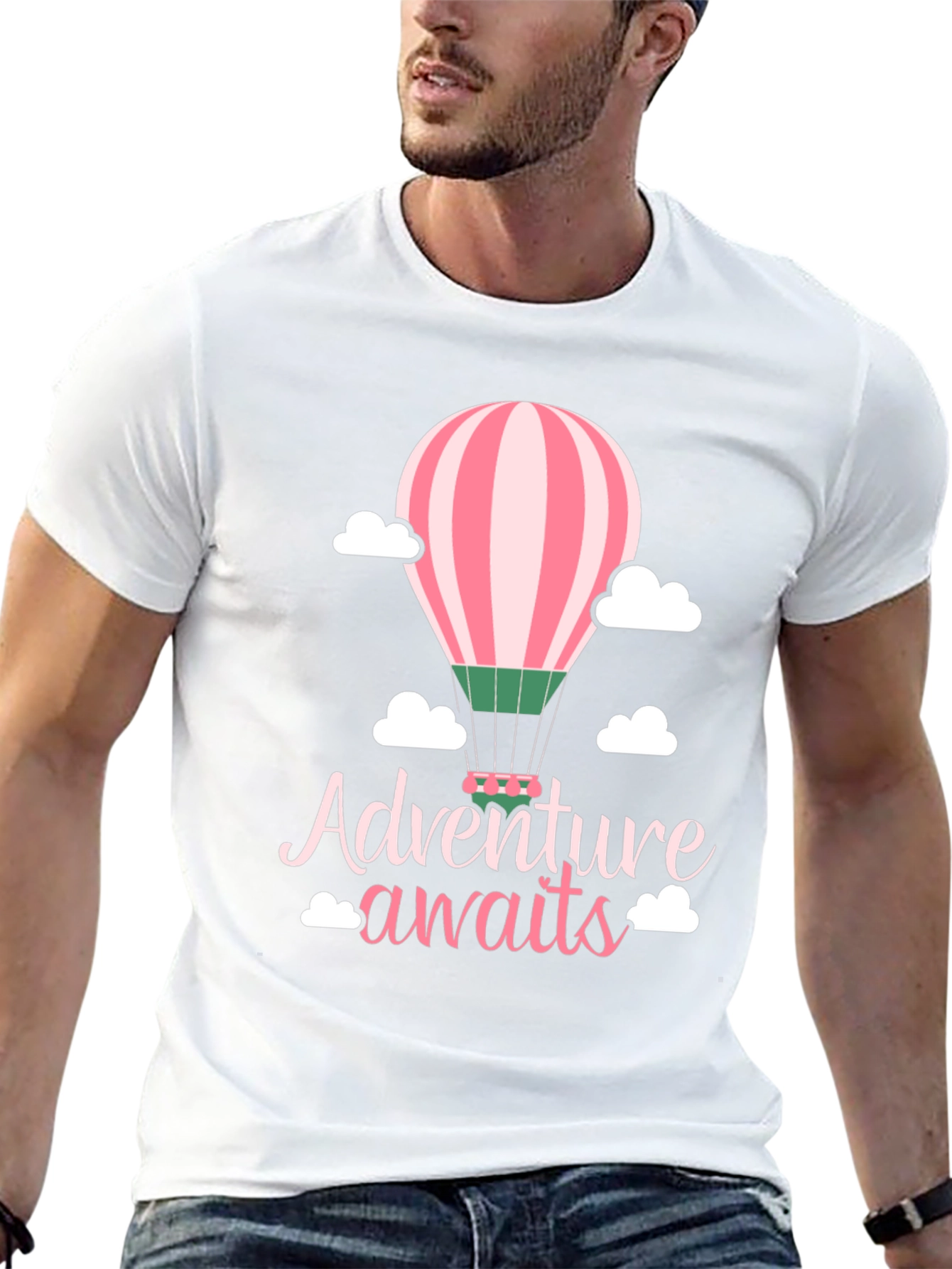 Adventure Awaits Hot Air Balloon Graphic Tee