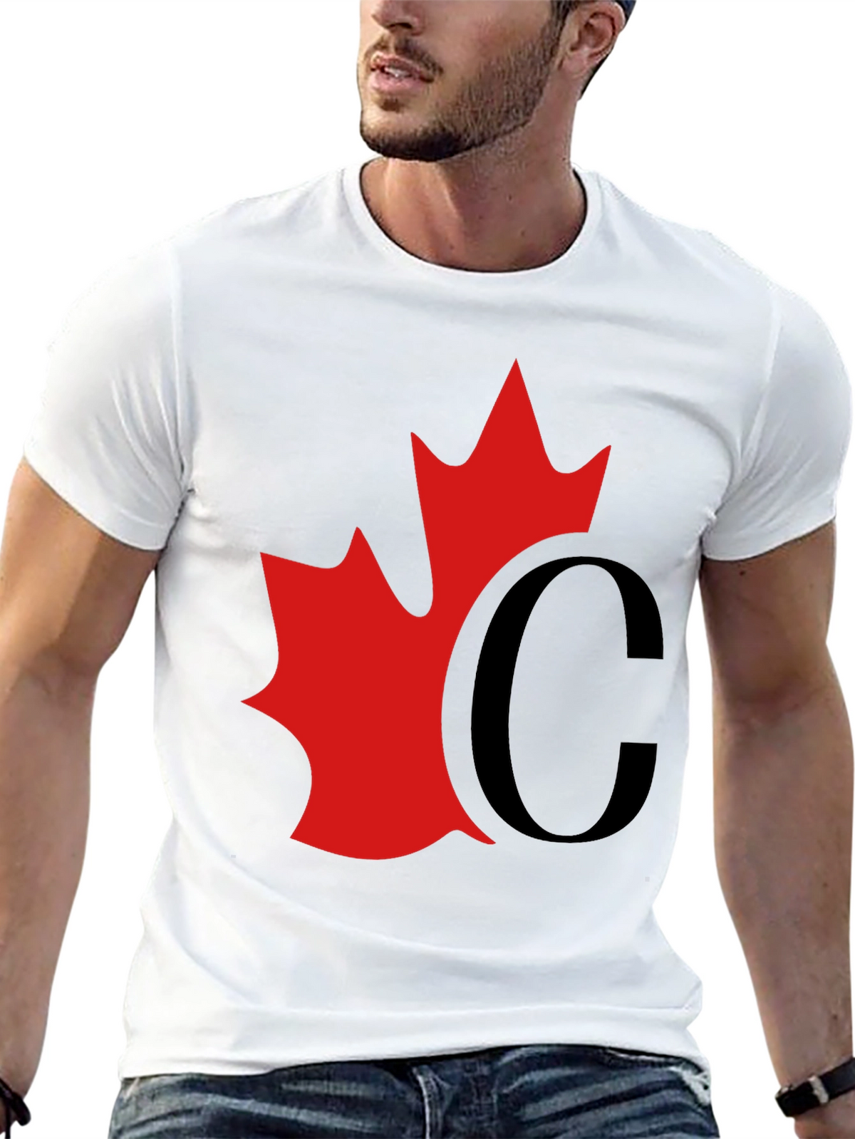 Red Leaf Black Tee