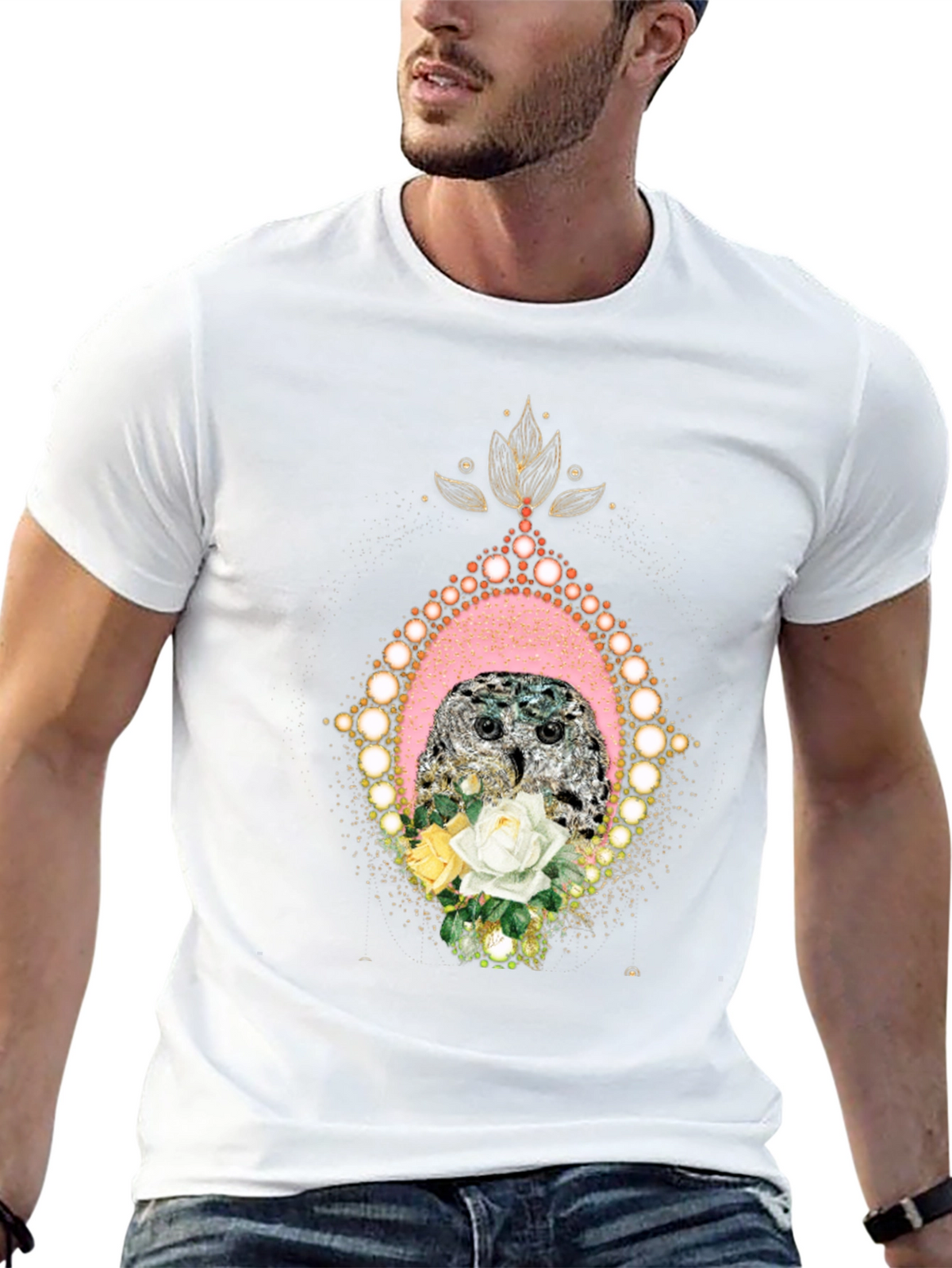 Owl & Roses Graphic T-Shirt