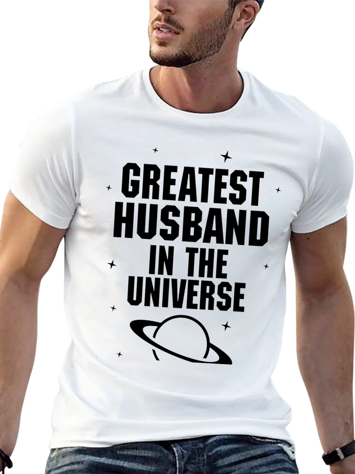 Greatest Husband in the Universe Black T-Shirt