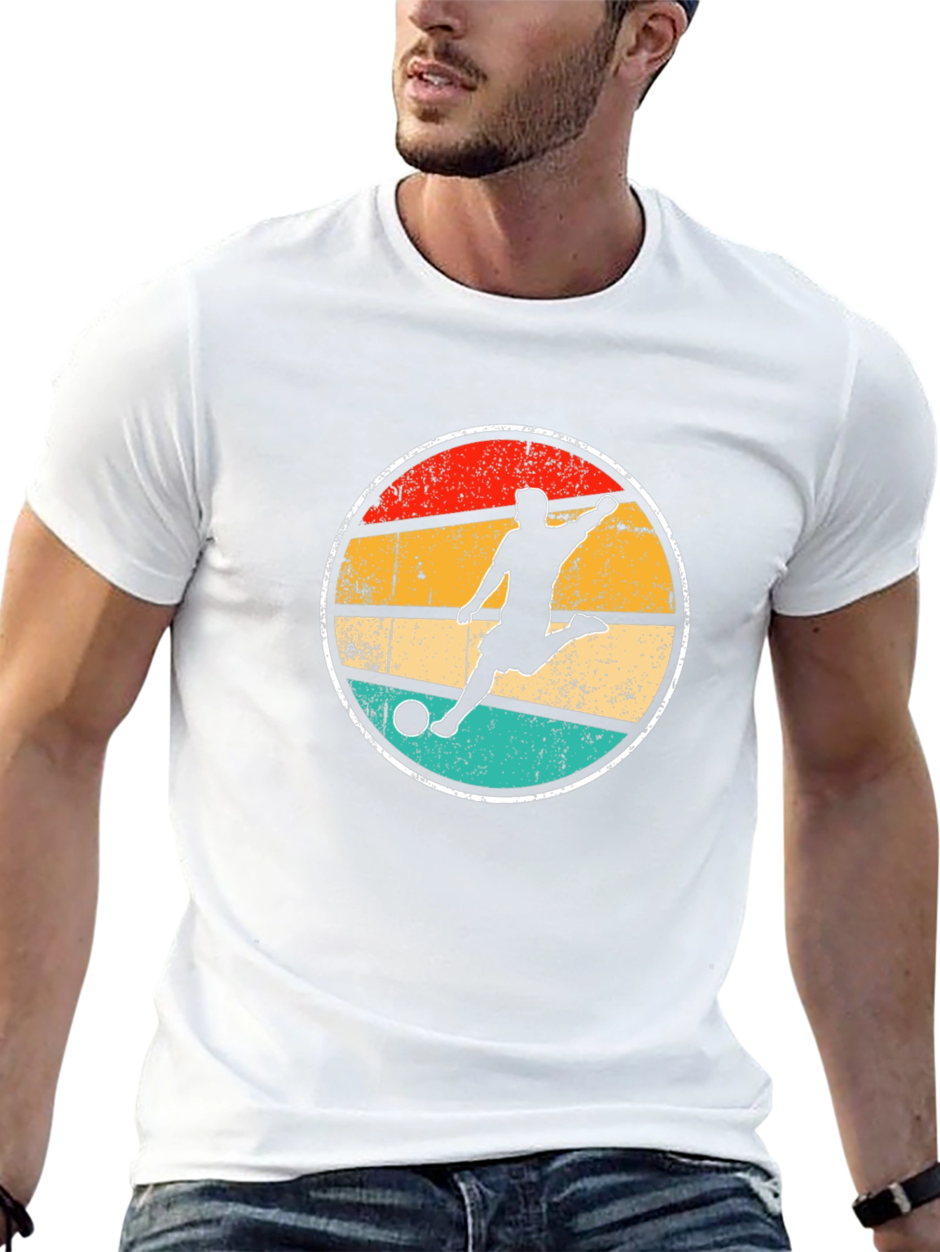 Retro Soccer Player Graphic Tee