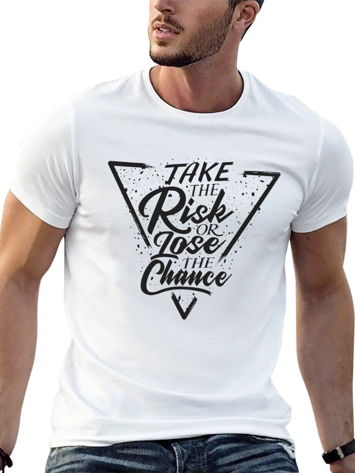 Risk or Lose Chance Graphic Tee - Black