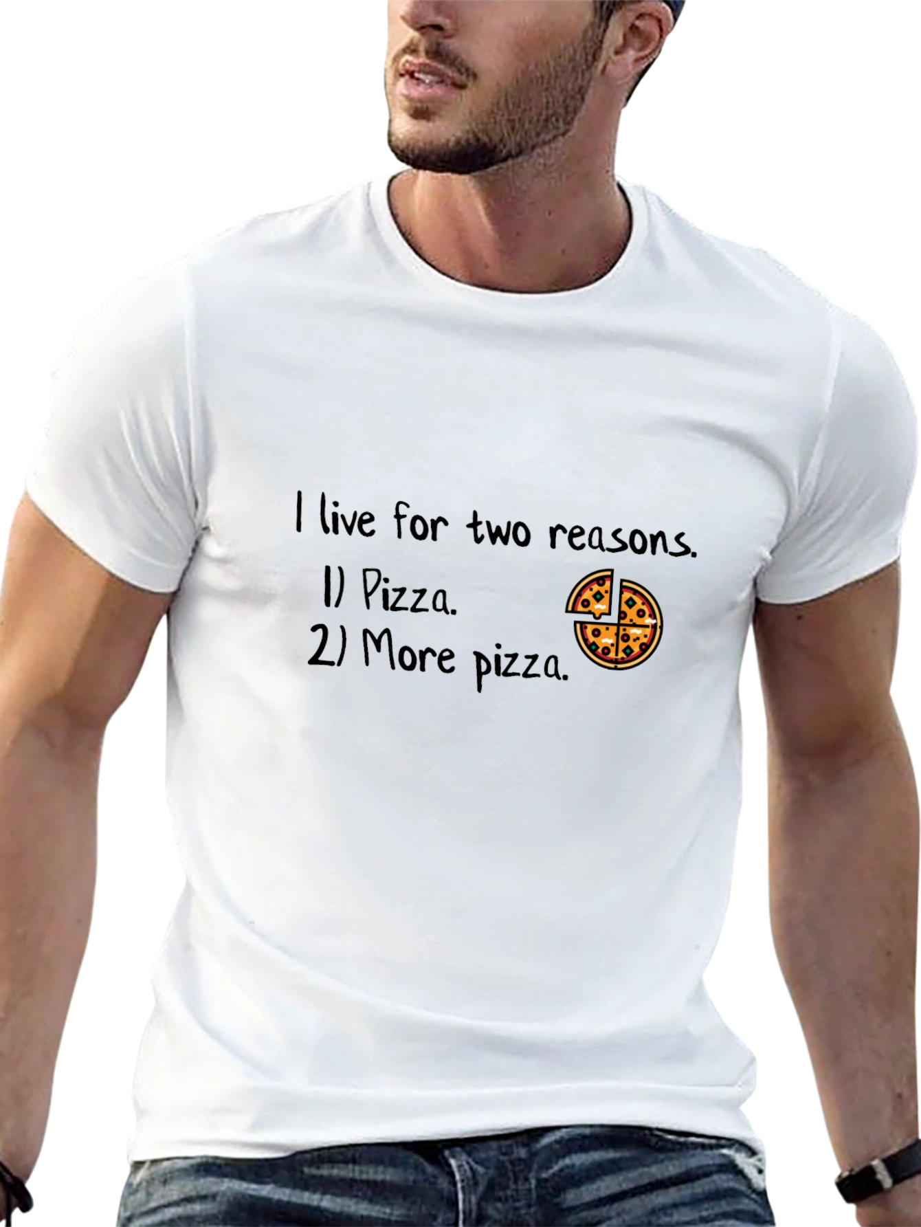 Pizza Lover T-Shirt - I Live For Pizza
