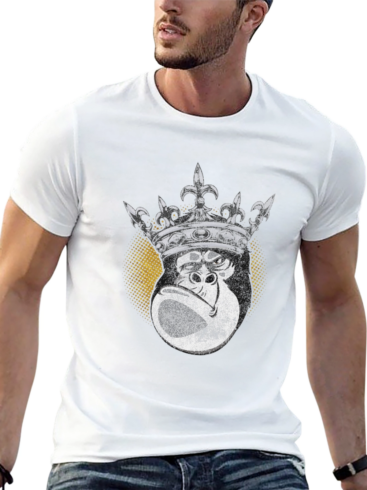 King Kong Graphic Tee - Black Cotton T-Shirt