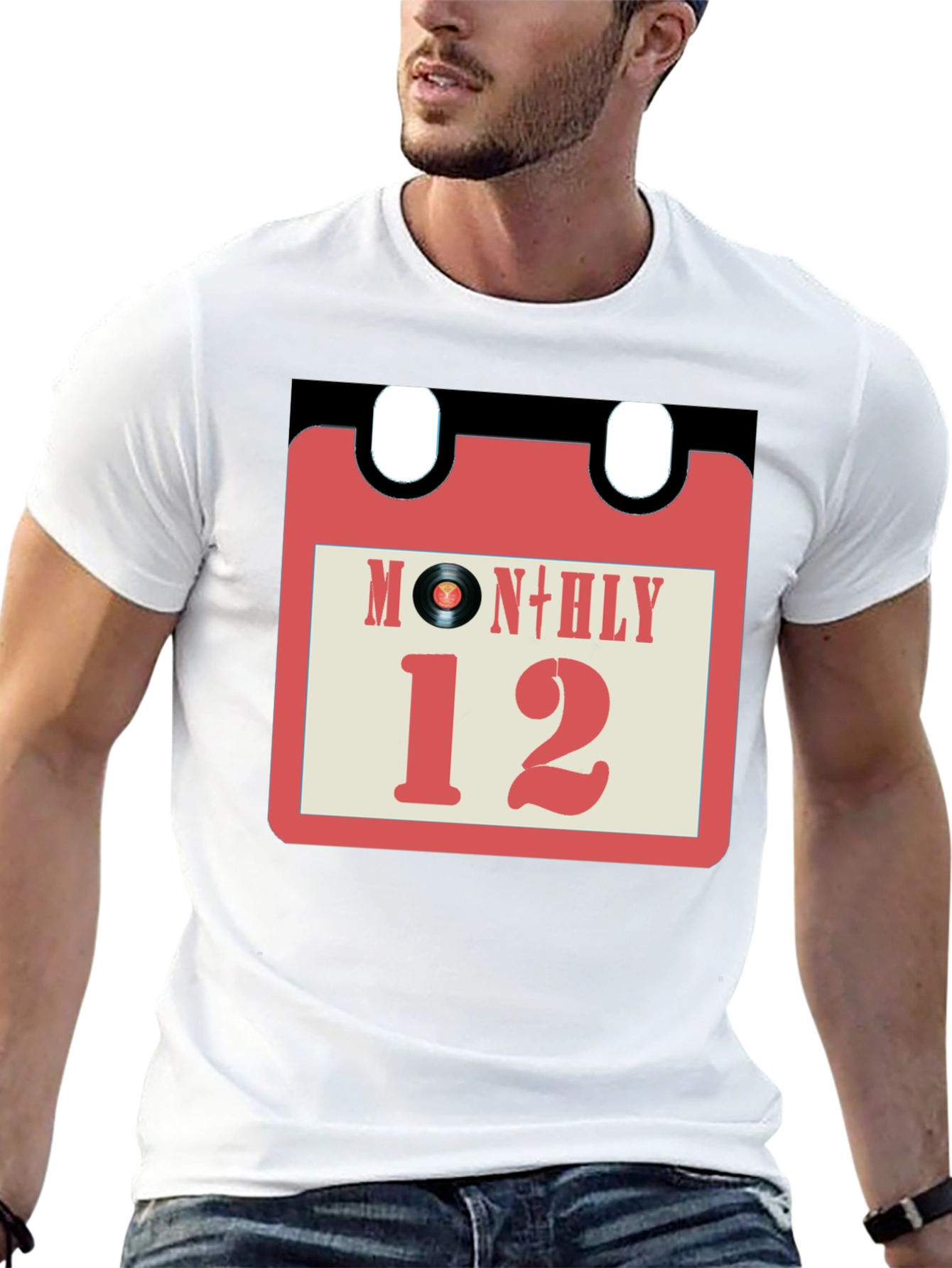 Monthly Vinyl Record Calendar T-Shirt