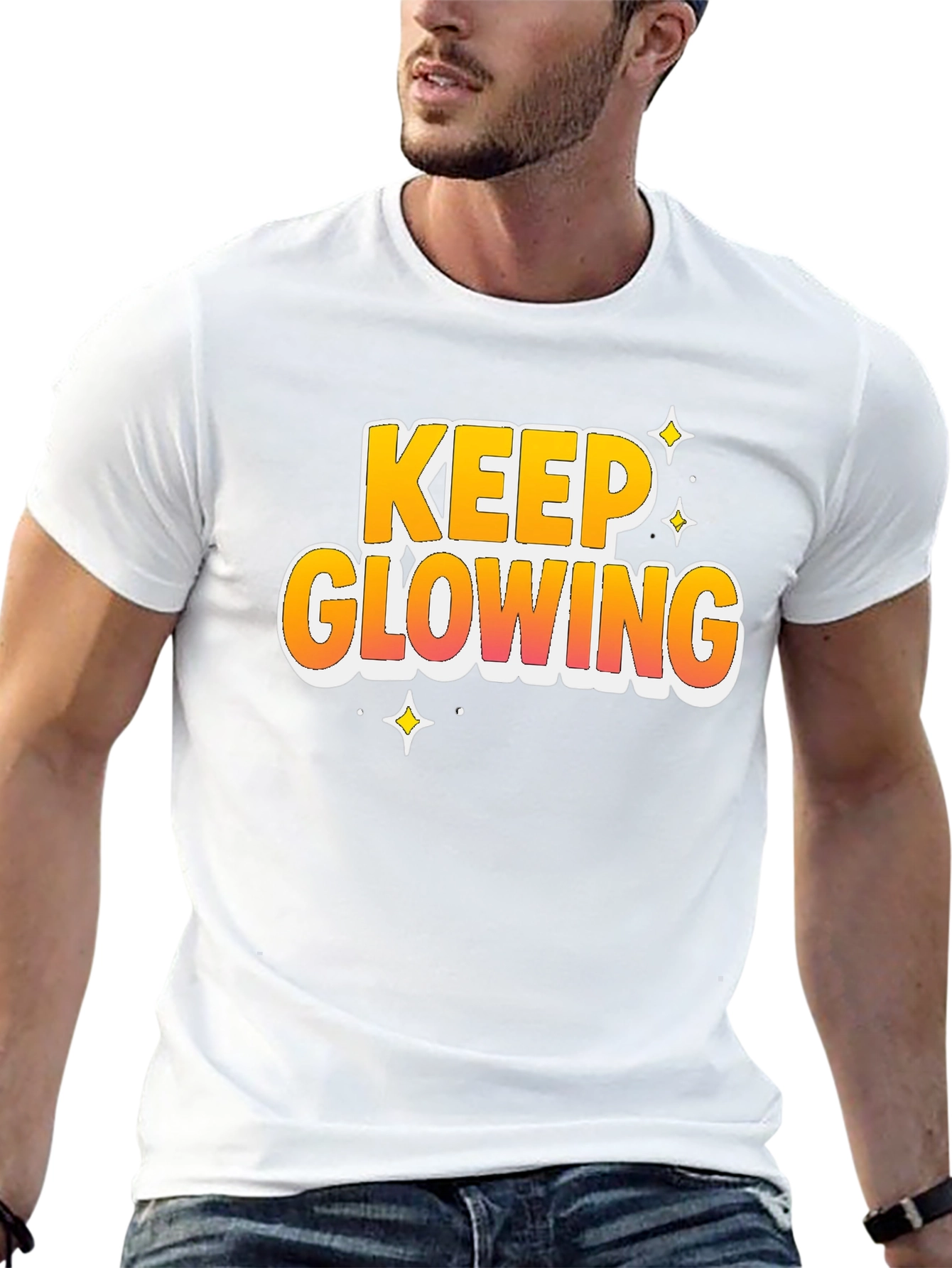 Keep Glowing Graphic T-Shirt - Stylish Trendy Tee