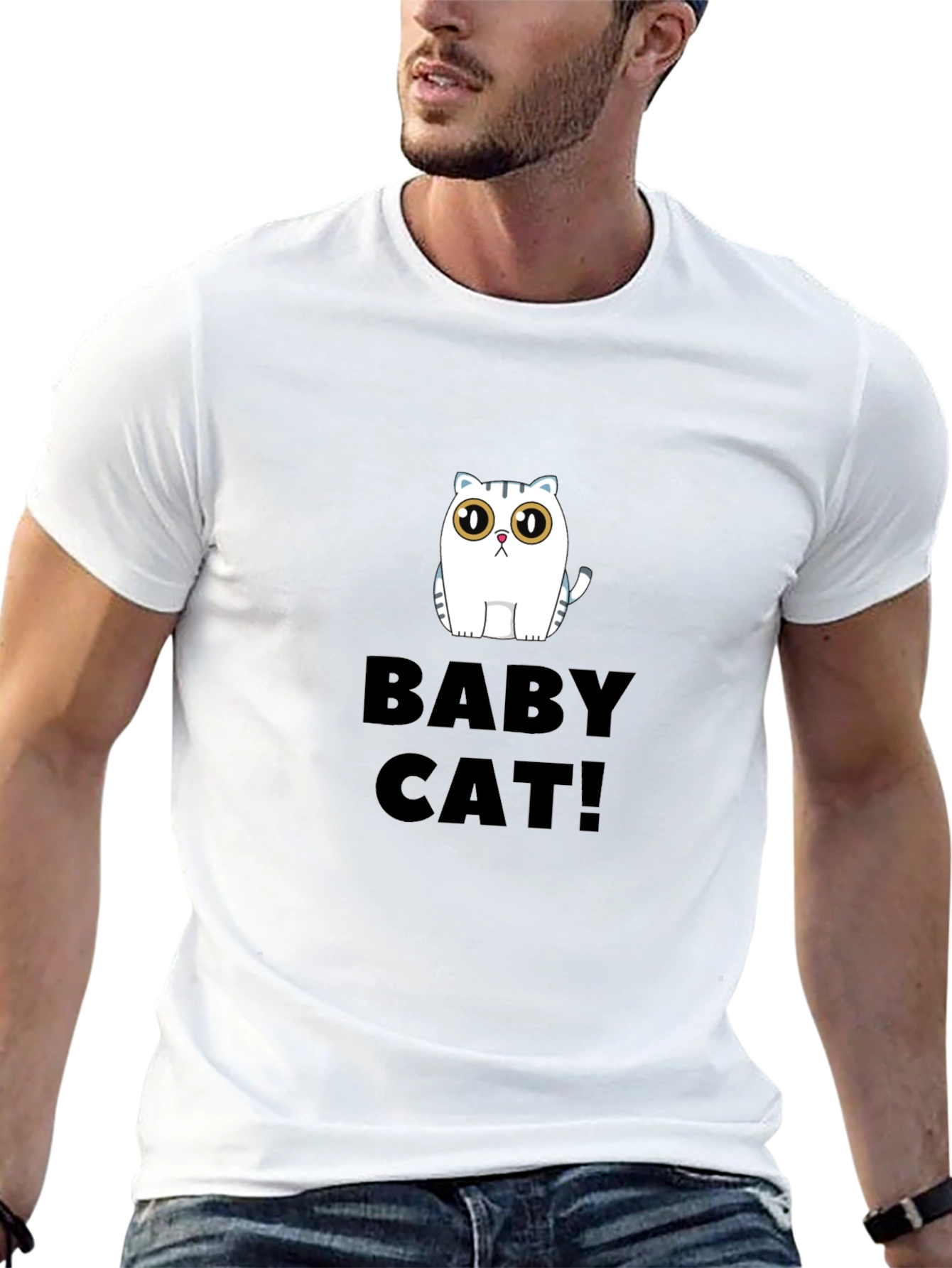 Baby Cat Black Graphic Tee