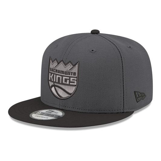 Men's Sacramento Kings New Era Gray/Black Logo 2-Tone 9FIFTY Snapback Hat