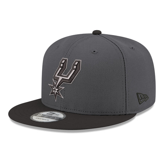 Men's San Antonio Spurs New Era Gray/Black Logo 2-Tone 9FIFTY Snapback Hat