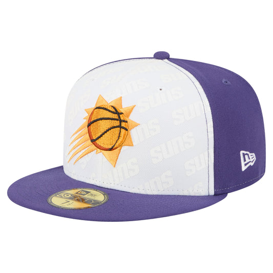 Men's Phoenix Suns  New Era White/Purple Repeat 59Fifty Fitted Hat