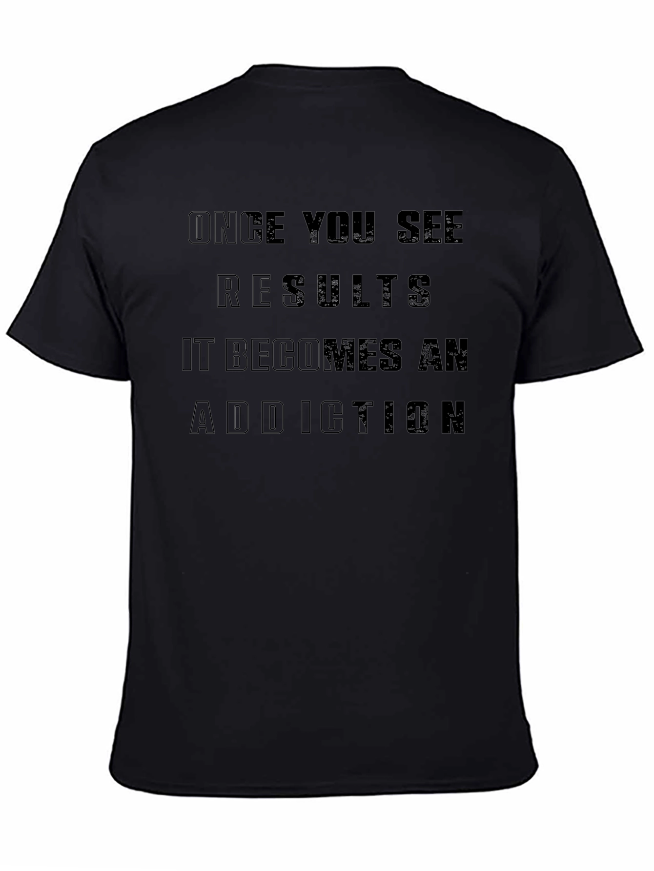 Results Addiction Black T-Shirt