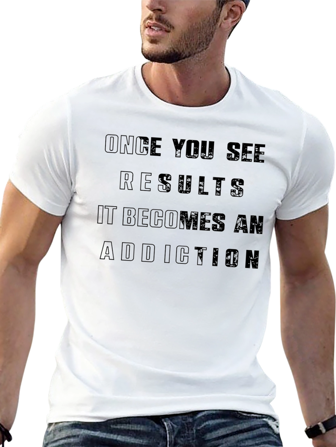 Results Addiction Black T-Shirt