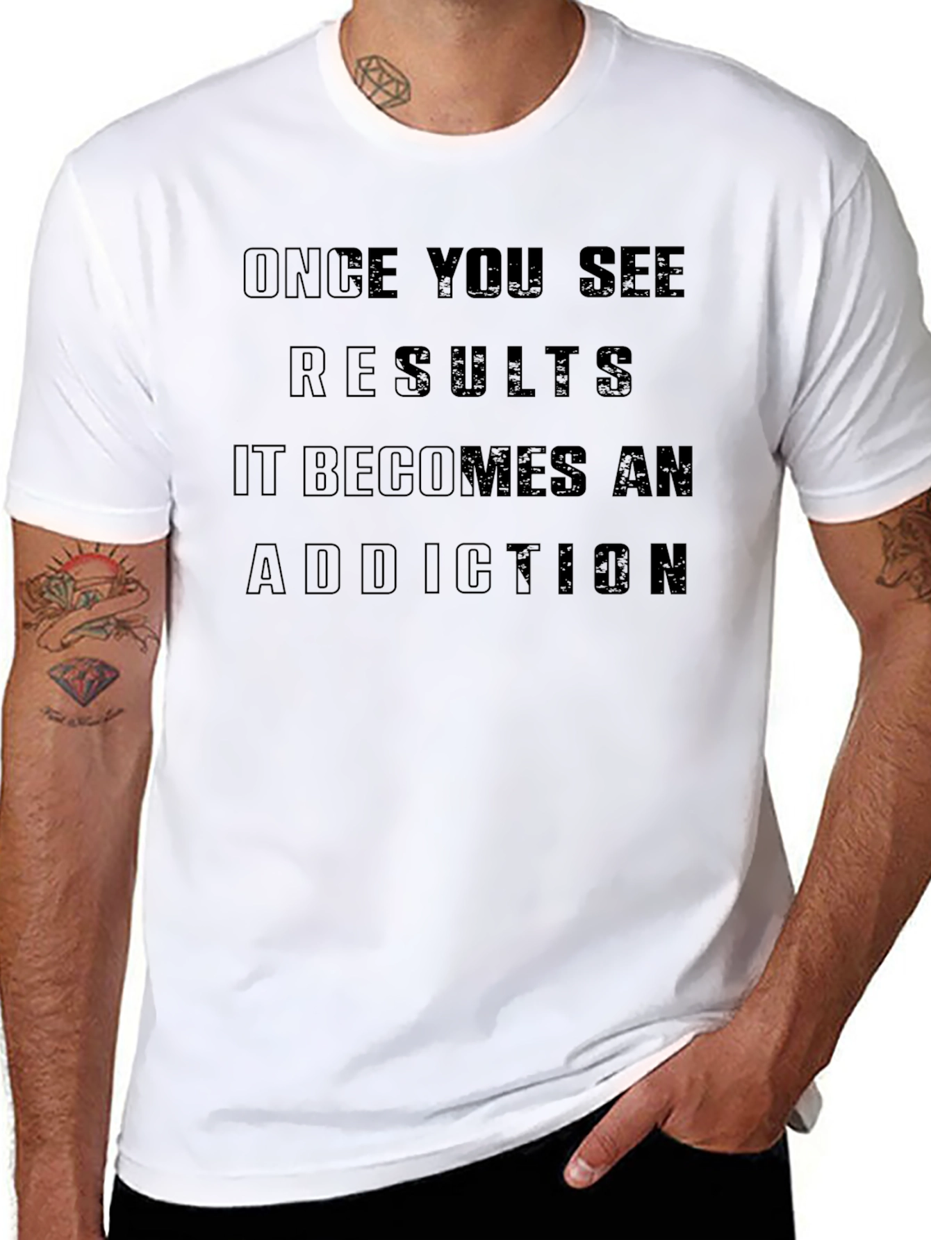 Results Addiction Black T-Shirt