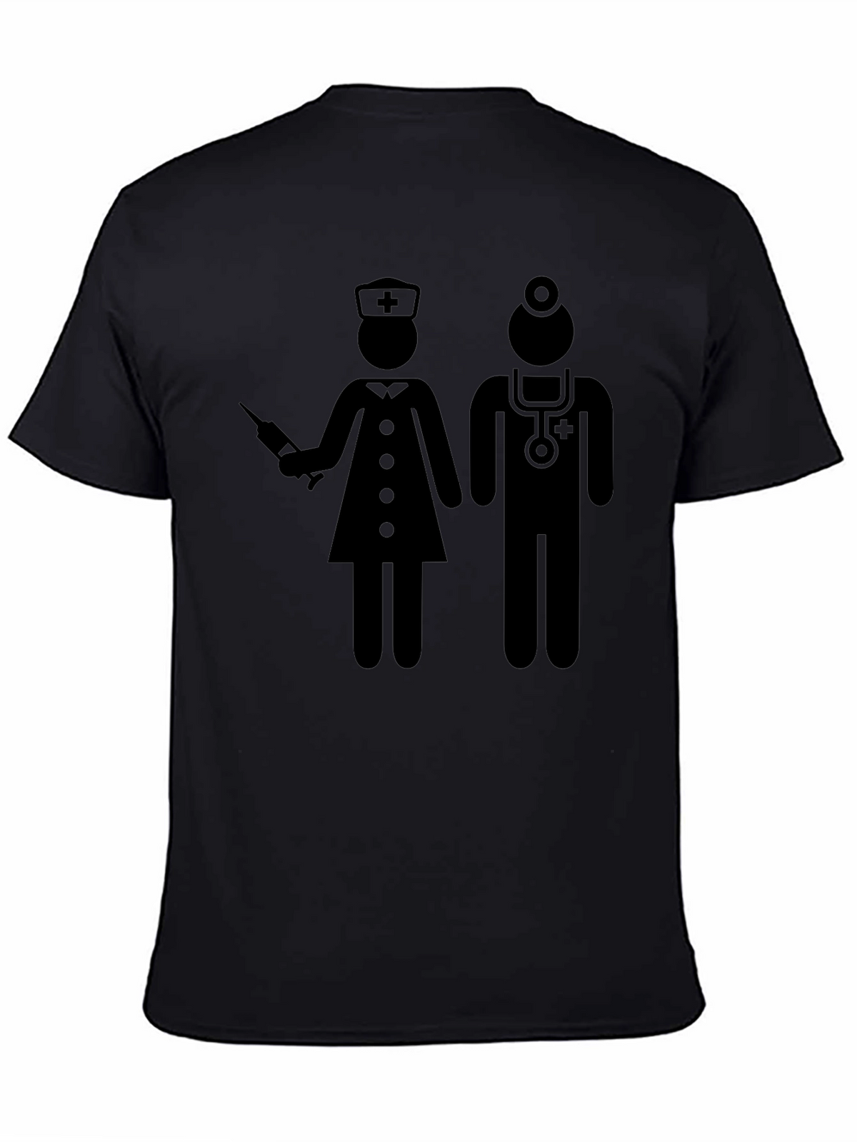 Nurse & Doctor Graphic T-Shirt - Black