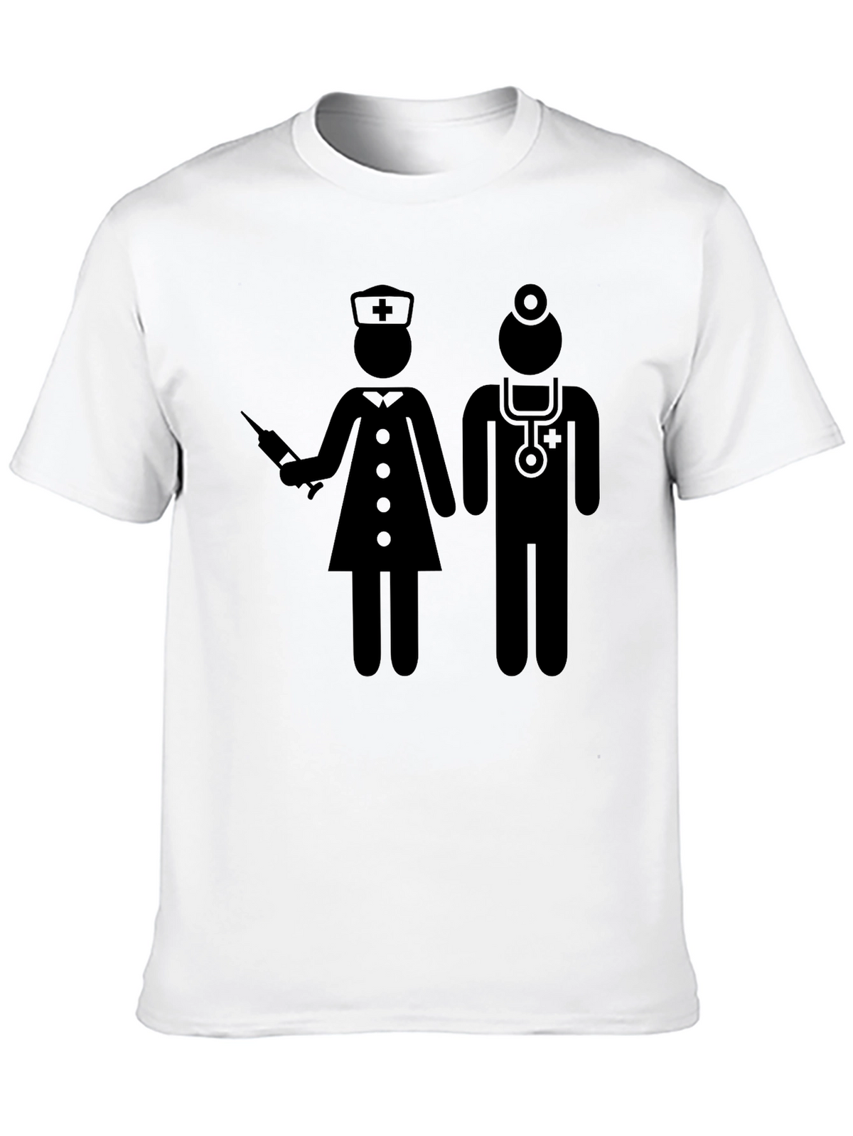 Nurse & Doctor Graphic T-Shirt - Black