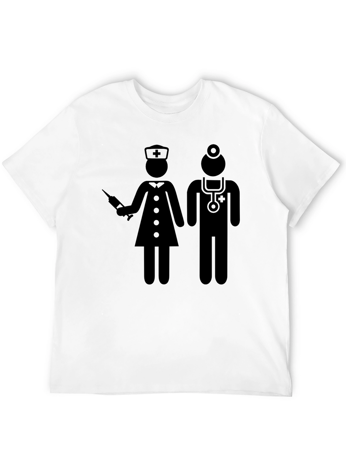 Nurse & Doctor Graphic T-Shirt - Black